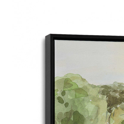 [Color:Satin Black], Picture of art in a Satin Black frame at an angle