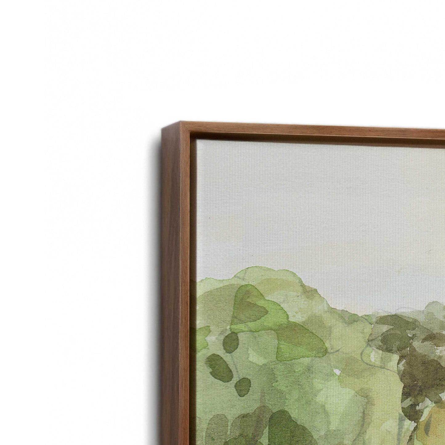 [Color:Walnut], Picture of art in a Walnut frame at an angle