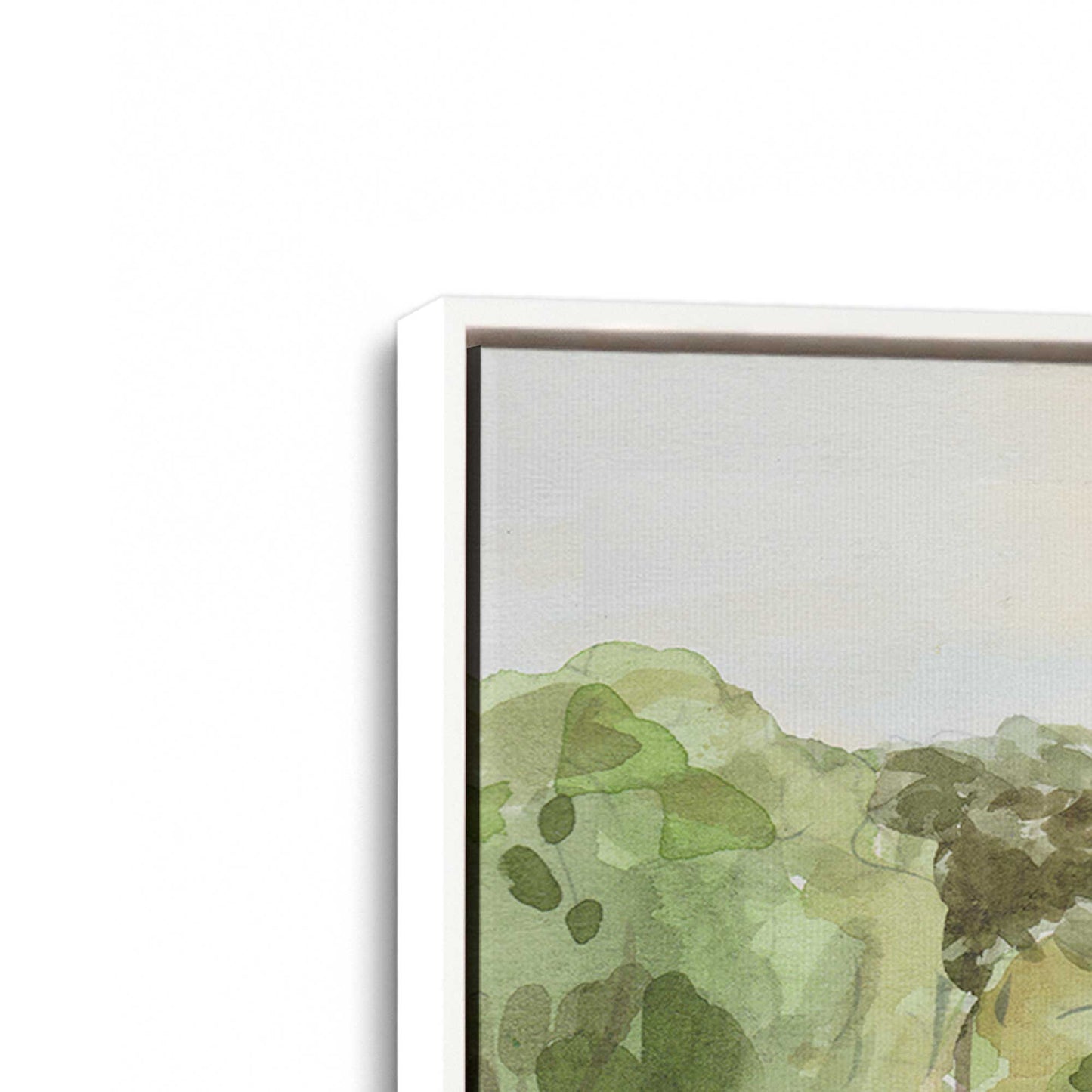 [Color:Opaque White], Picture of art in a White frame at an angle