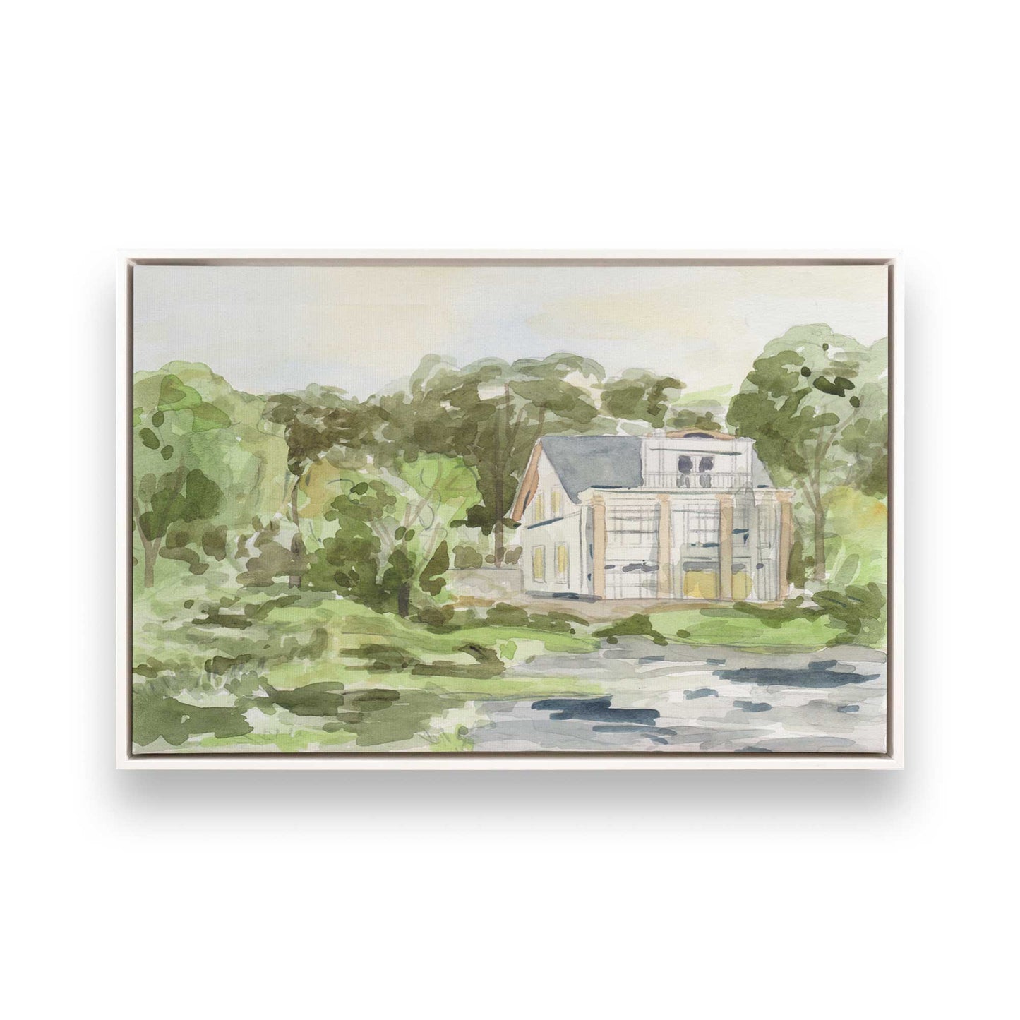 [Color:Opaque White], Picture of art in a White frame