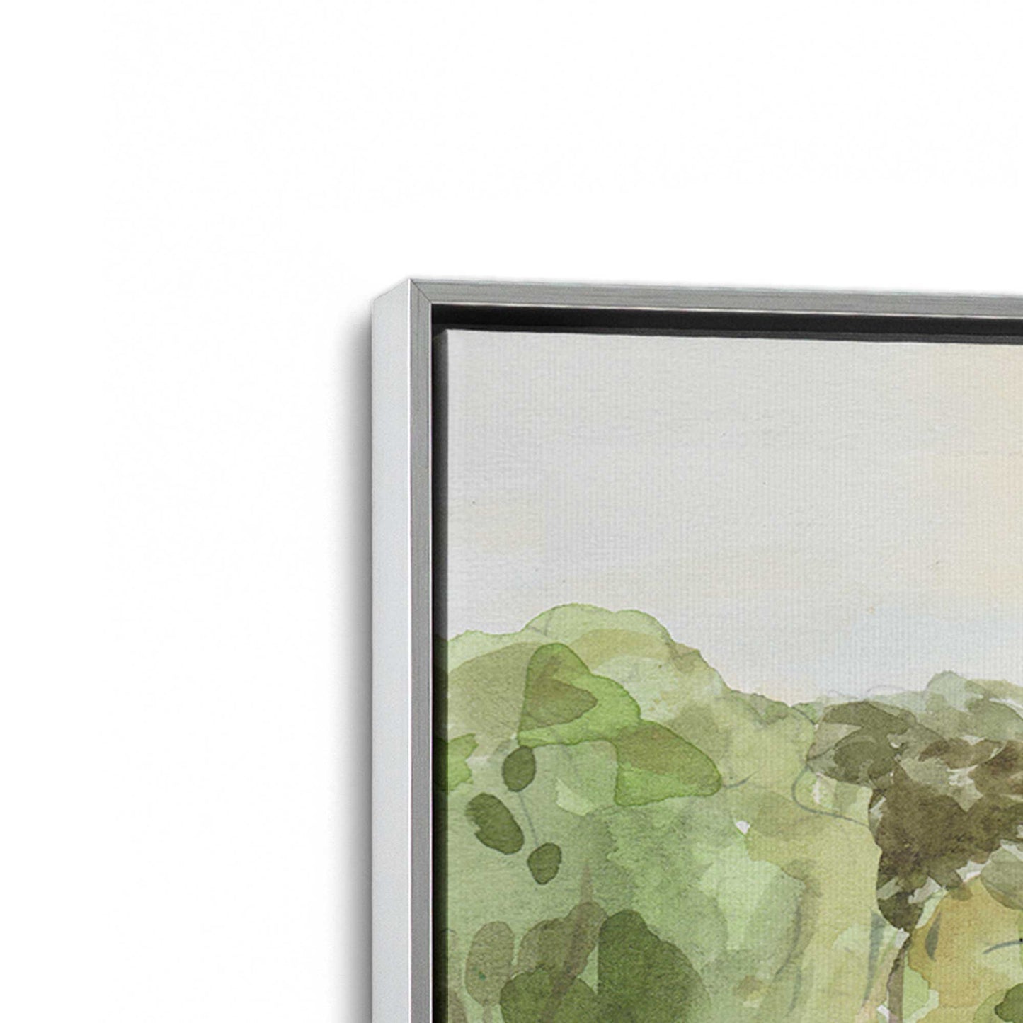 [Color:Polished Chrome], Picture of art in a Polished Chrome frame at an angle
