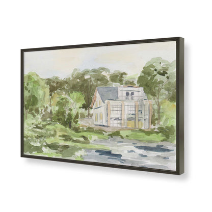 [Color:Satin Black], Picture of art in a Satin Black frame of the corner
