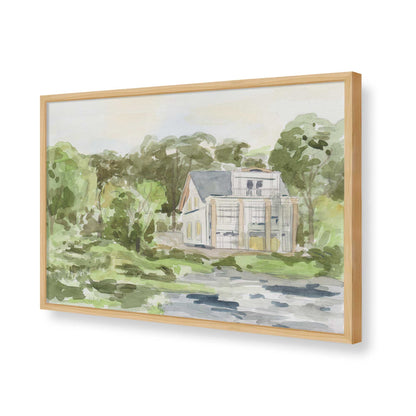 [Color:American Maple], Picture of art in a American Maple frame of the corner