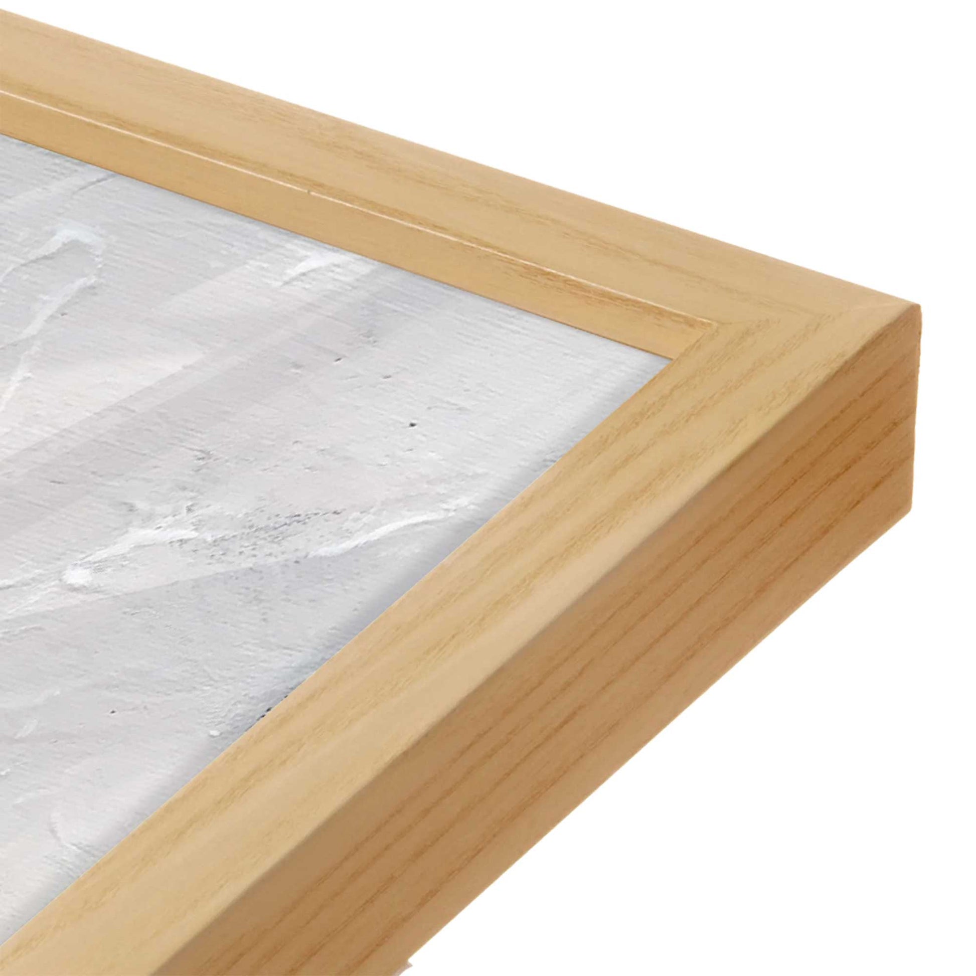 [Color:American Maple], Picture of art in a American Maple frame at an angle