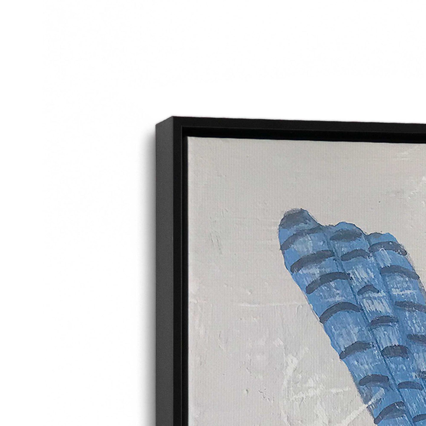 [Color:Satin Black], Picture of art in a Satin Black frame at an angle