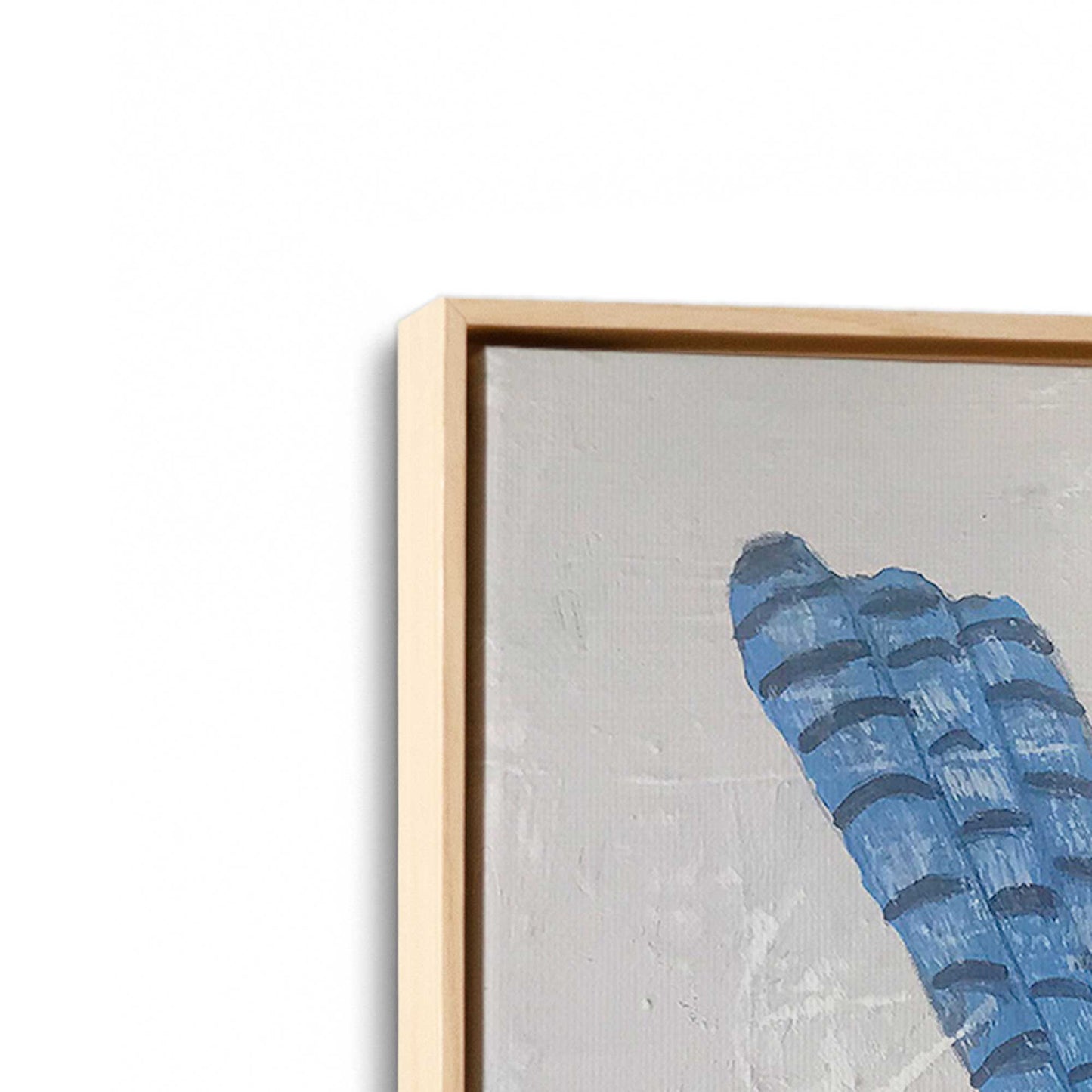 [Color:American Maple], Picture of art in a American Maple frame at an angle