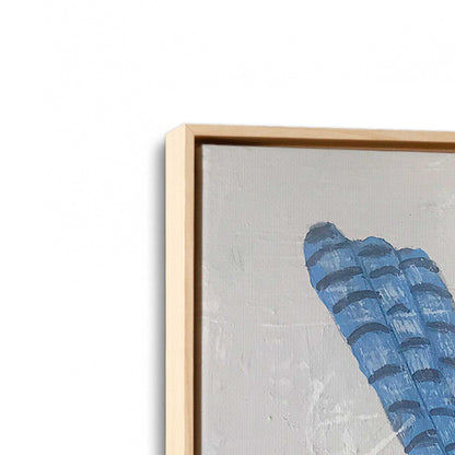 [Color:American Maple], Picture of art in a American Maple frame at an angle