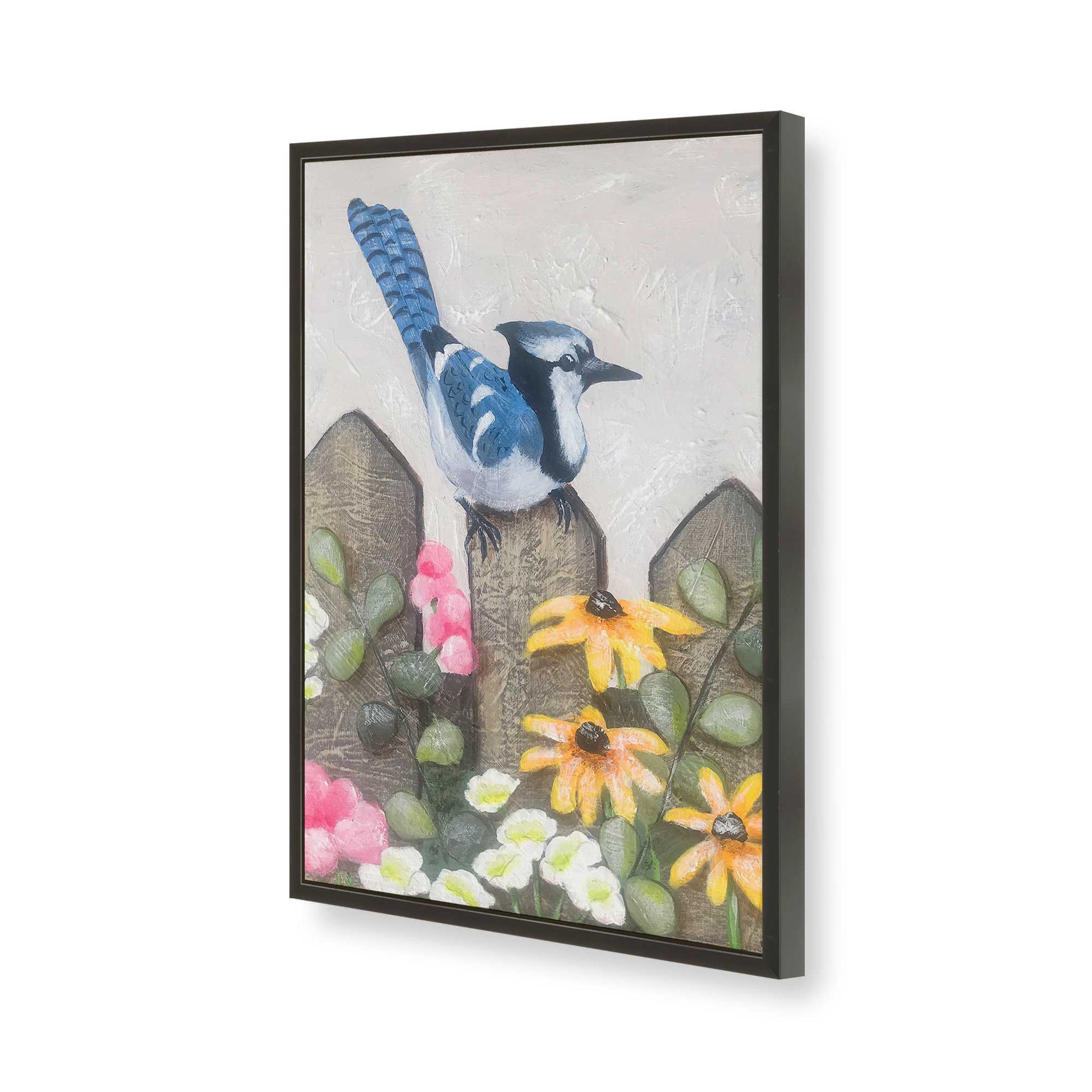[Color:Satin Black], Picture of art in a Satin Black frame of the corner