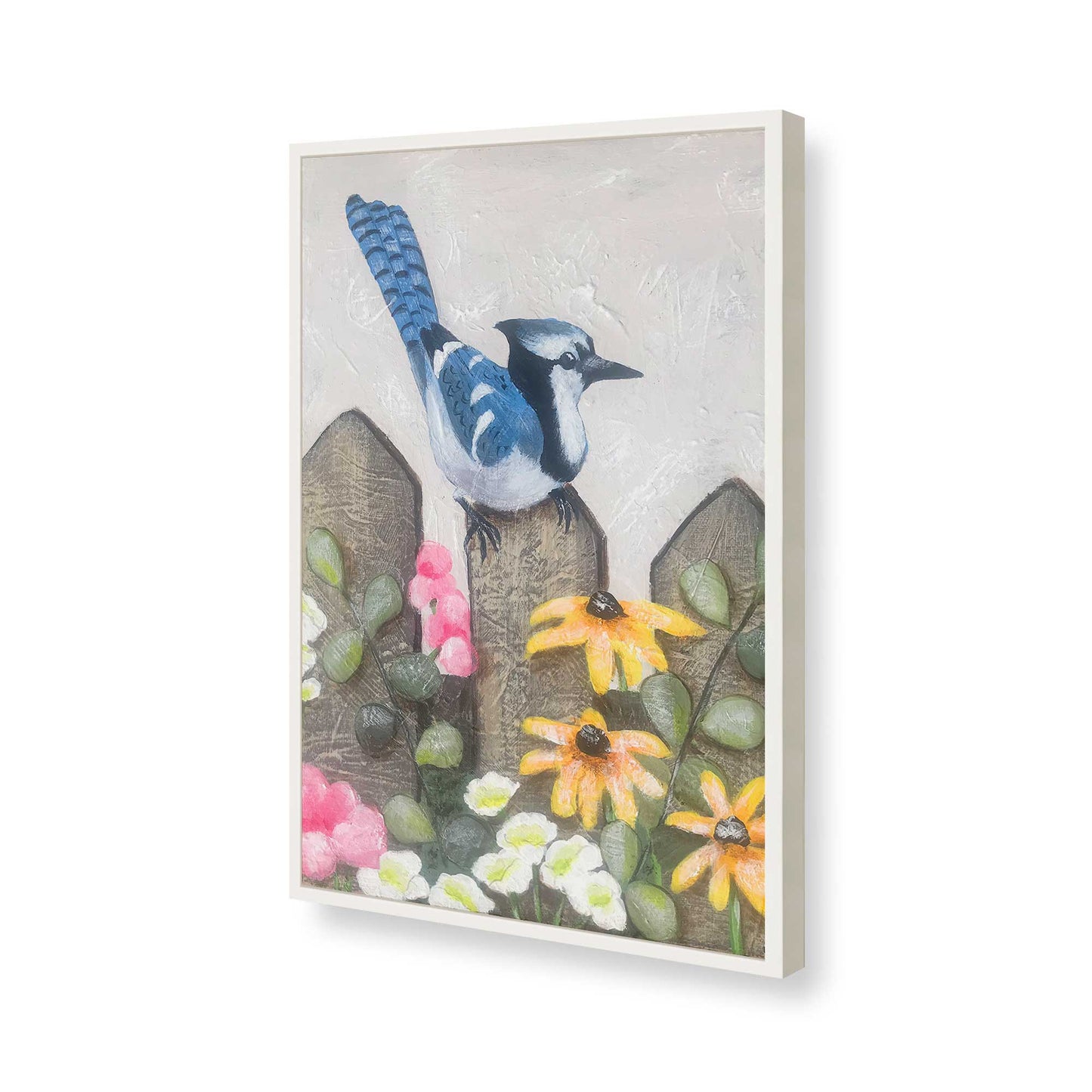 [Color:Opaque White], Picture of art in a Opaque White frame of the corner