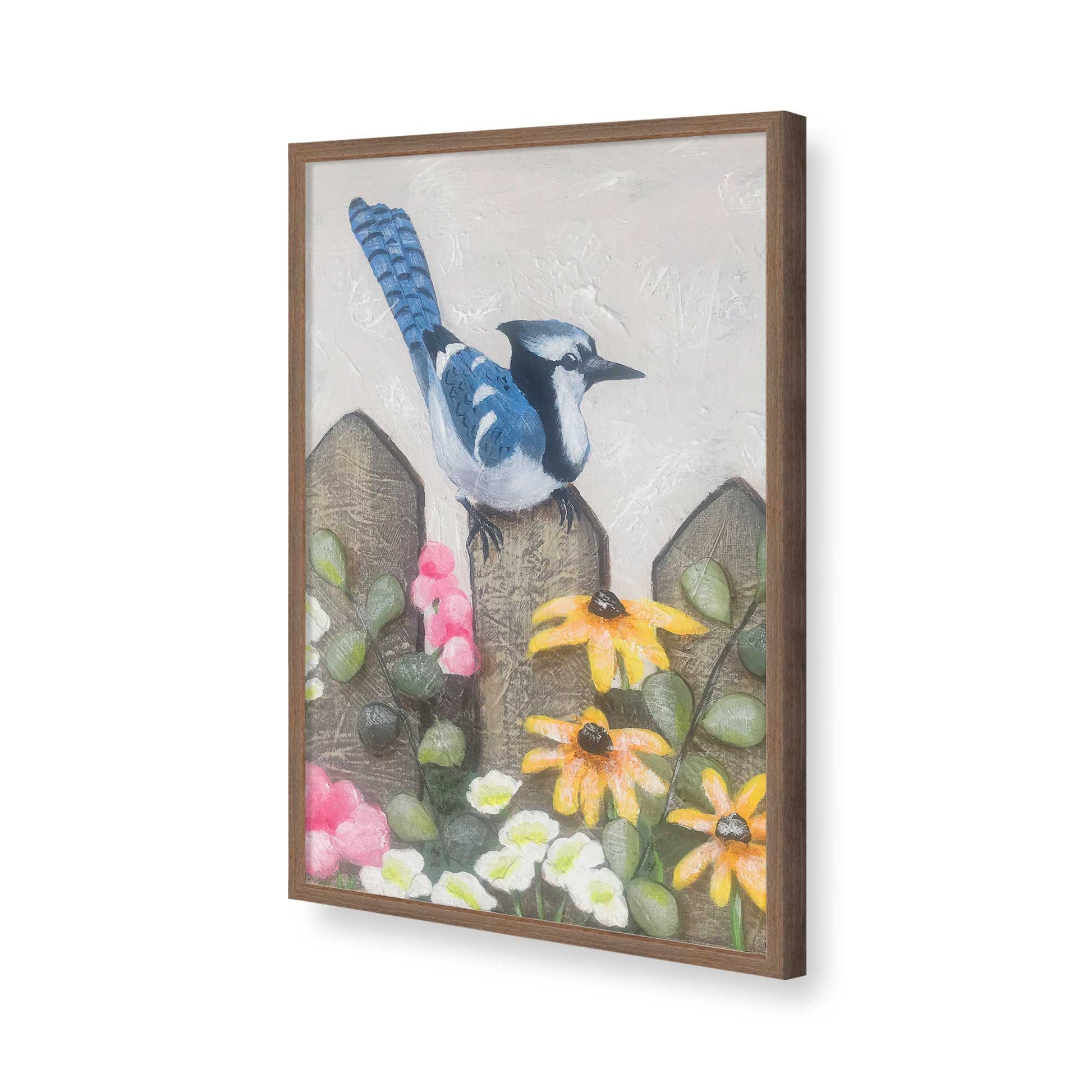 [Color:Walnut], Picture of art in a Walnut frame of the corner