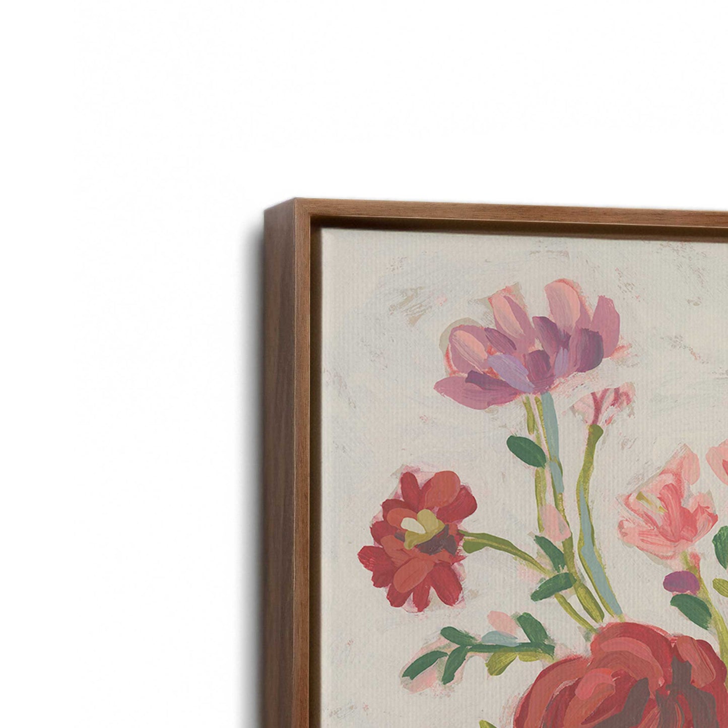 [Color:Walnut], Picture of art in a Walnut frame at an angle
