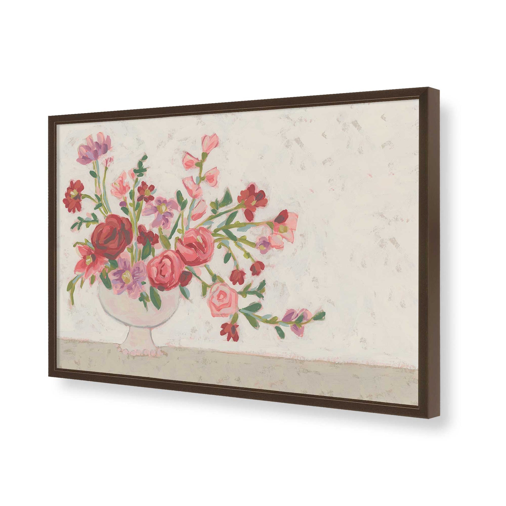 [Color:Brown], Picture of art in a Brown frame of the corner