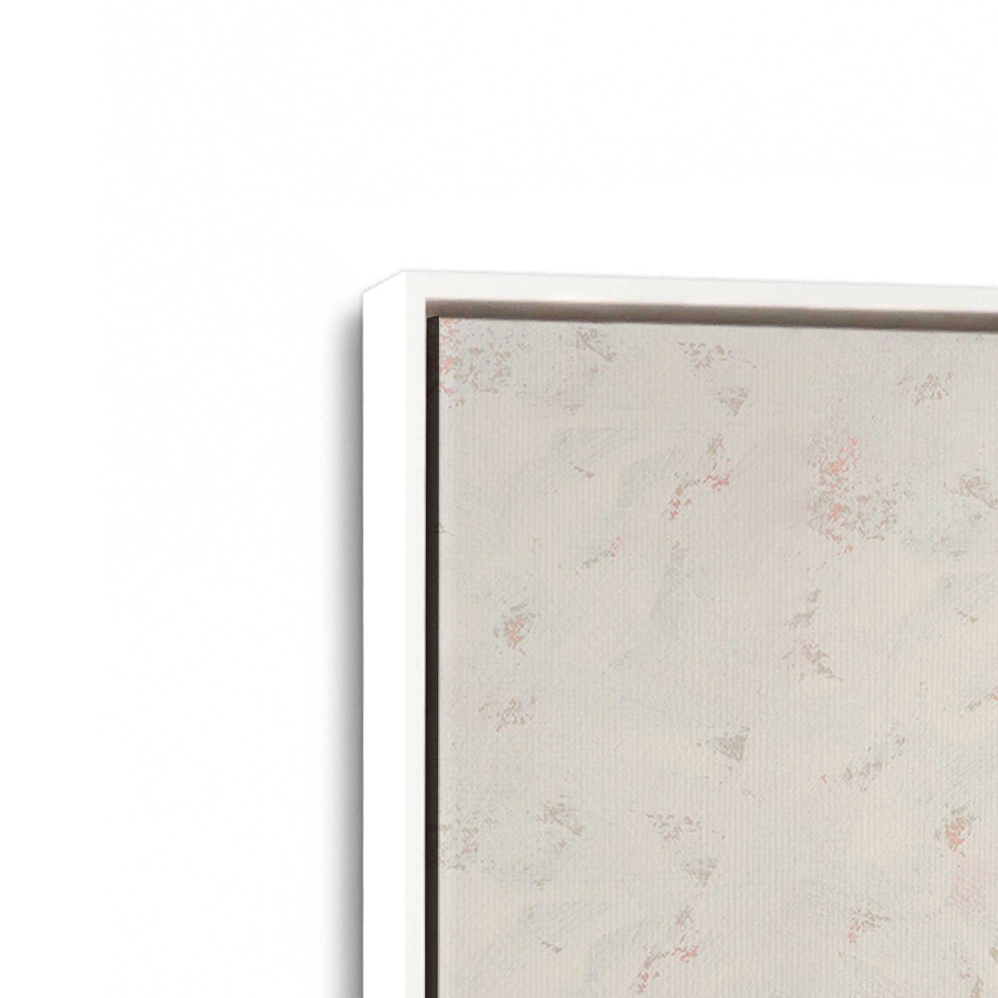[Color:Opaque White], Picture of art in a White frame at an angle