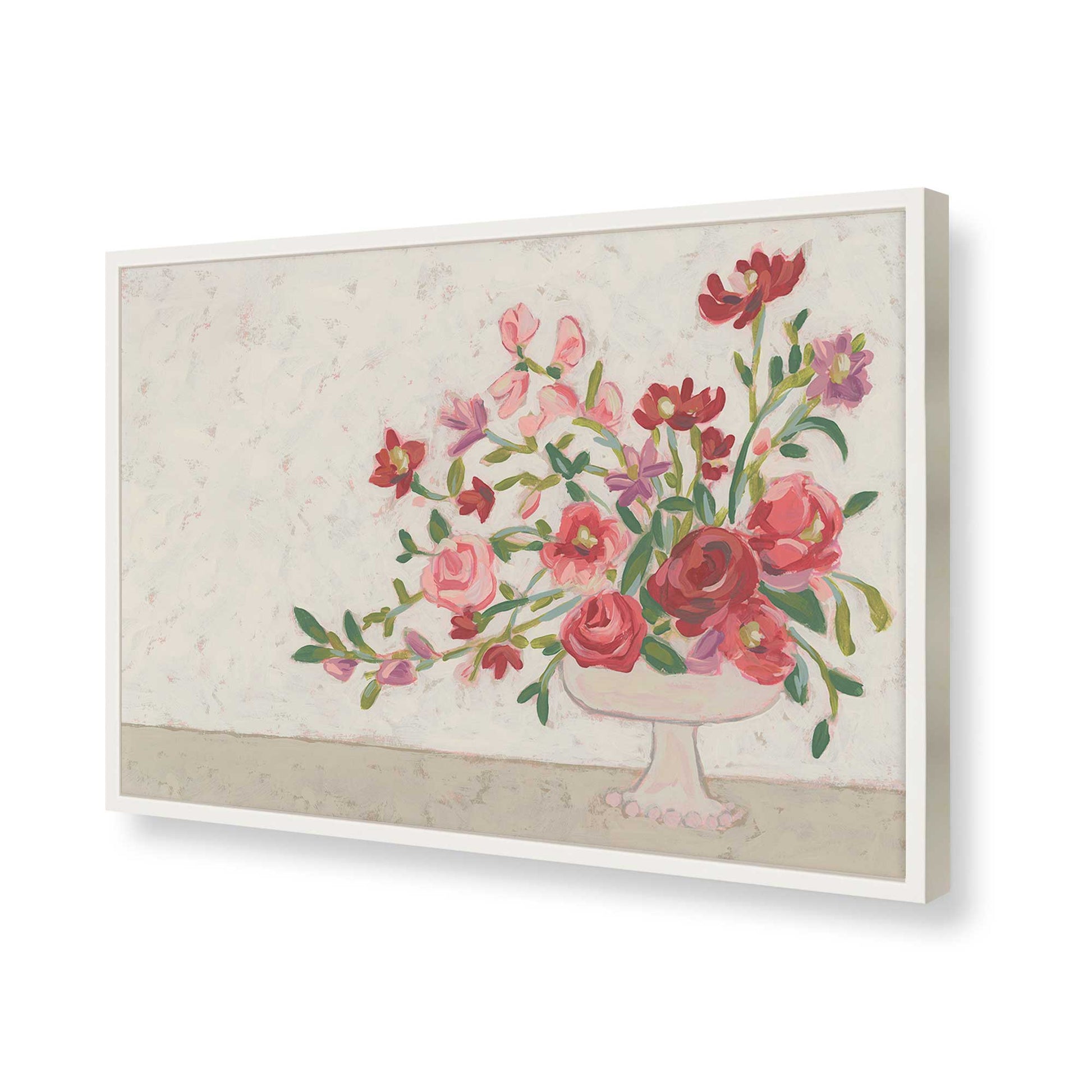 [Color:Opaque White], Picture of art in a Opaque White frame of the corner