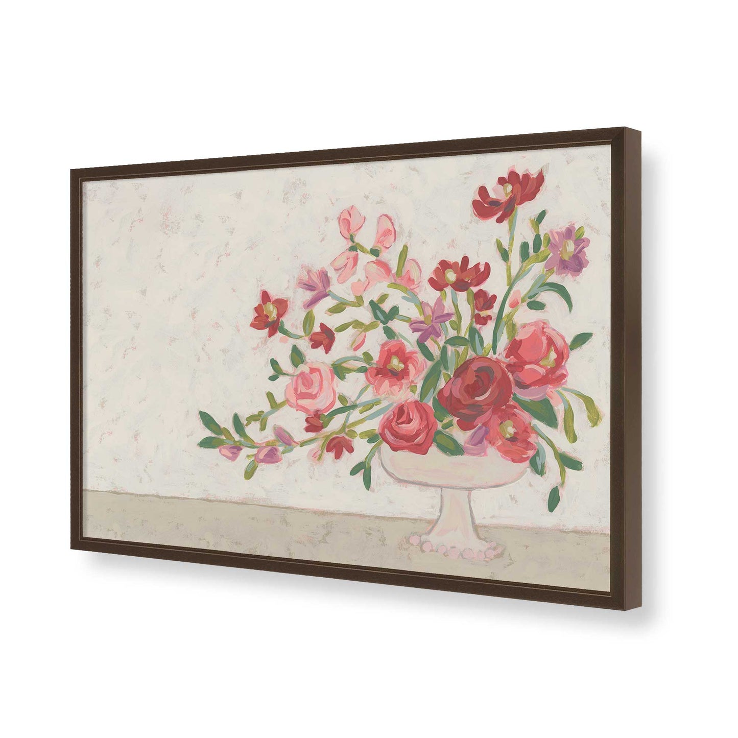 [Color:Brown], Picture of art in a Brown frame of the corner