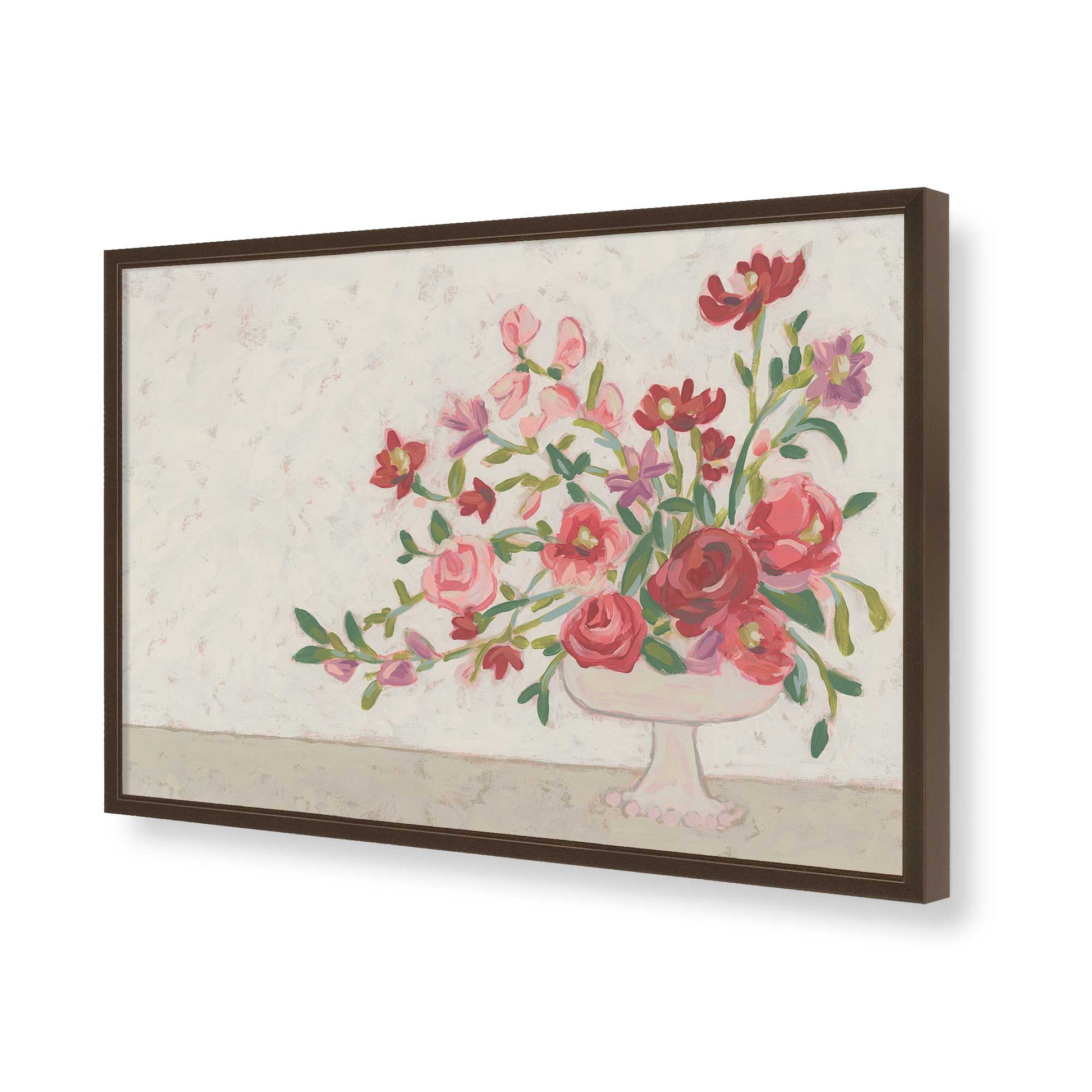 [Color:Brown], Picture of art in a Brown frame of the corner