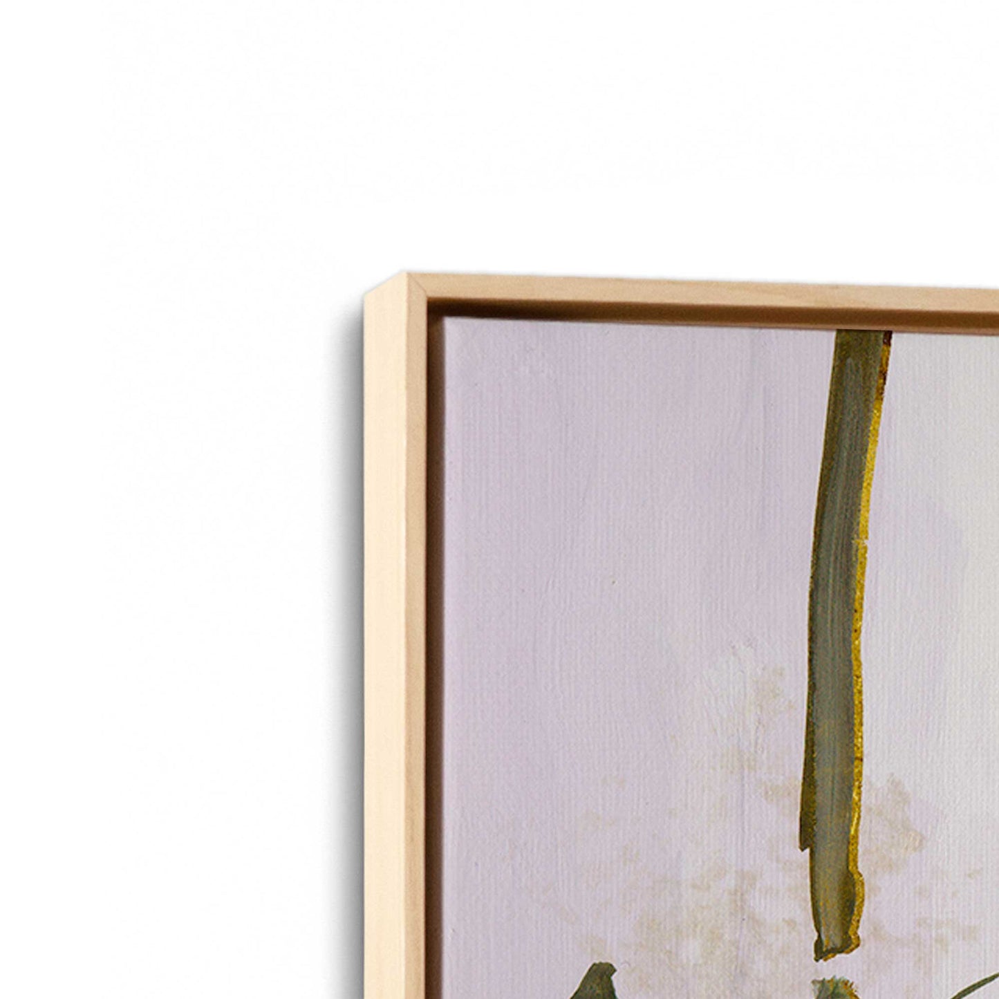 [Color:American Maple], Picture of art in a American Maple frame at an angle