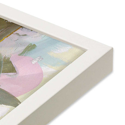 [Color:Opaque White], Picture of art in a Opaque White frame at an angle