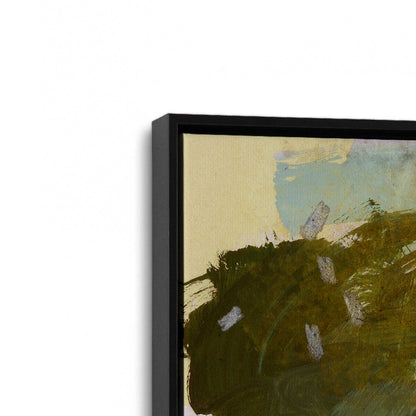 [Color:Satin Black], Picture of art in a Satin Black frame at an angle