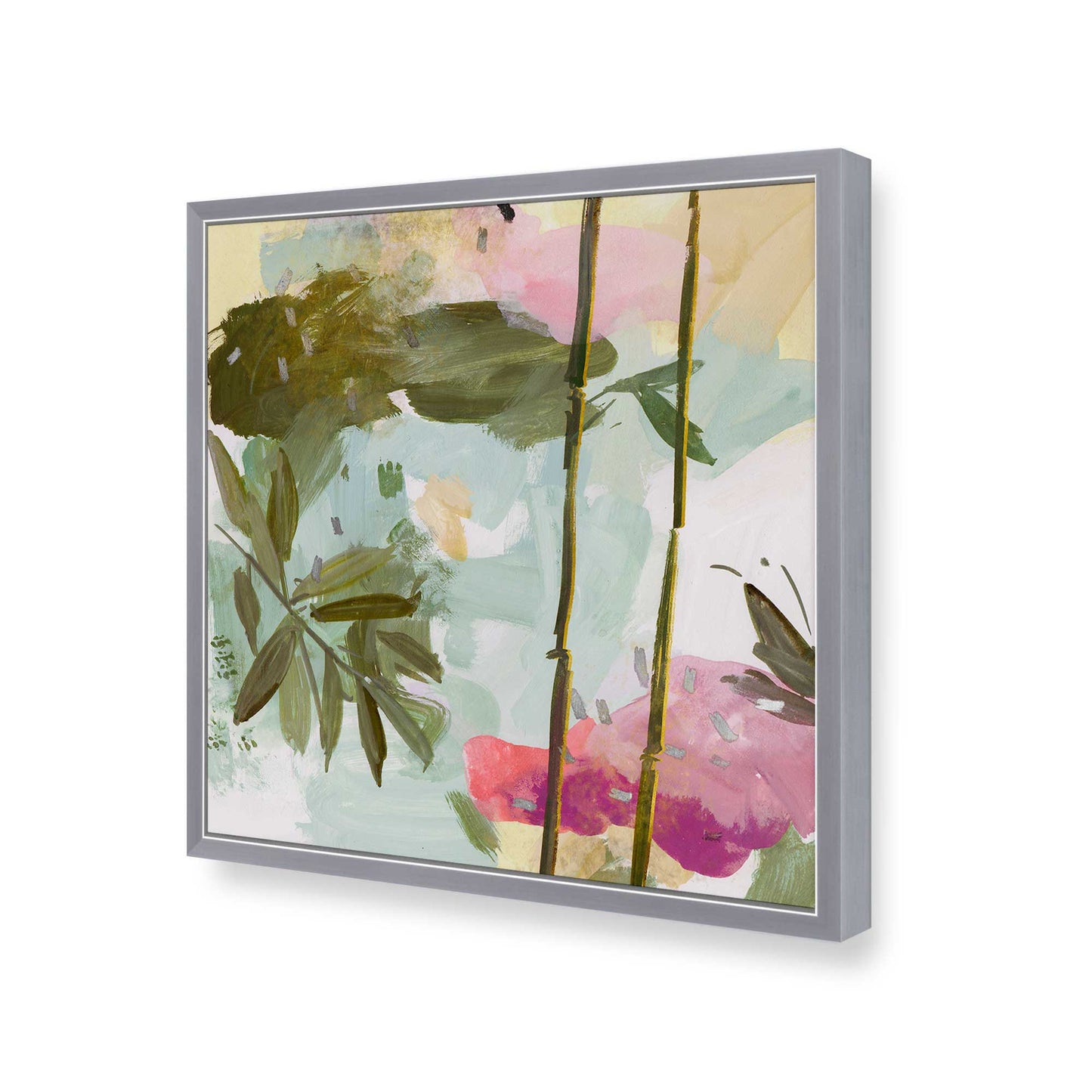 [Color:Polished Chrome], Picture of art in a Polished Chrome frame of the corner