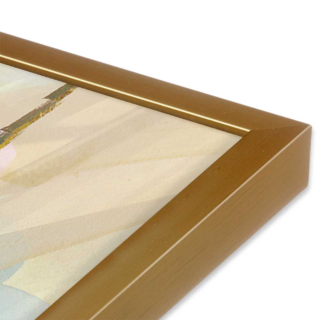 [Color:Polished Gold], Picture of art in a Polished Gold frame at an angle