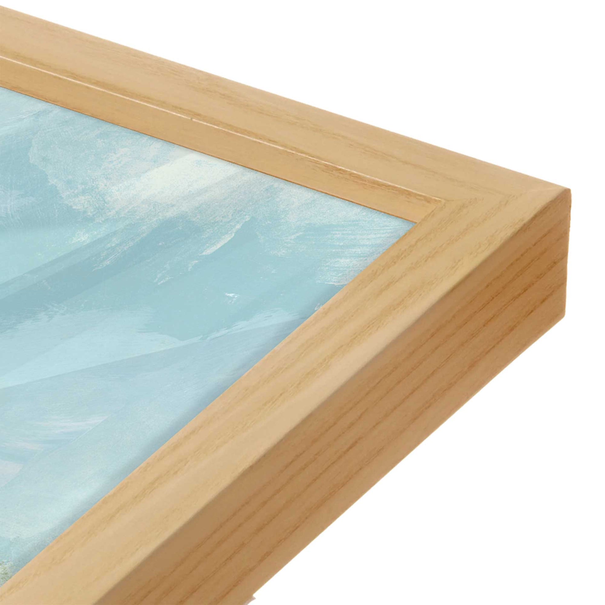 [Color:American Maple], Picture of art in a American Maple frame at an angle