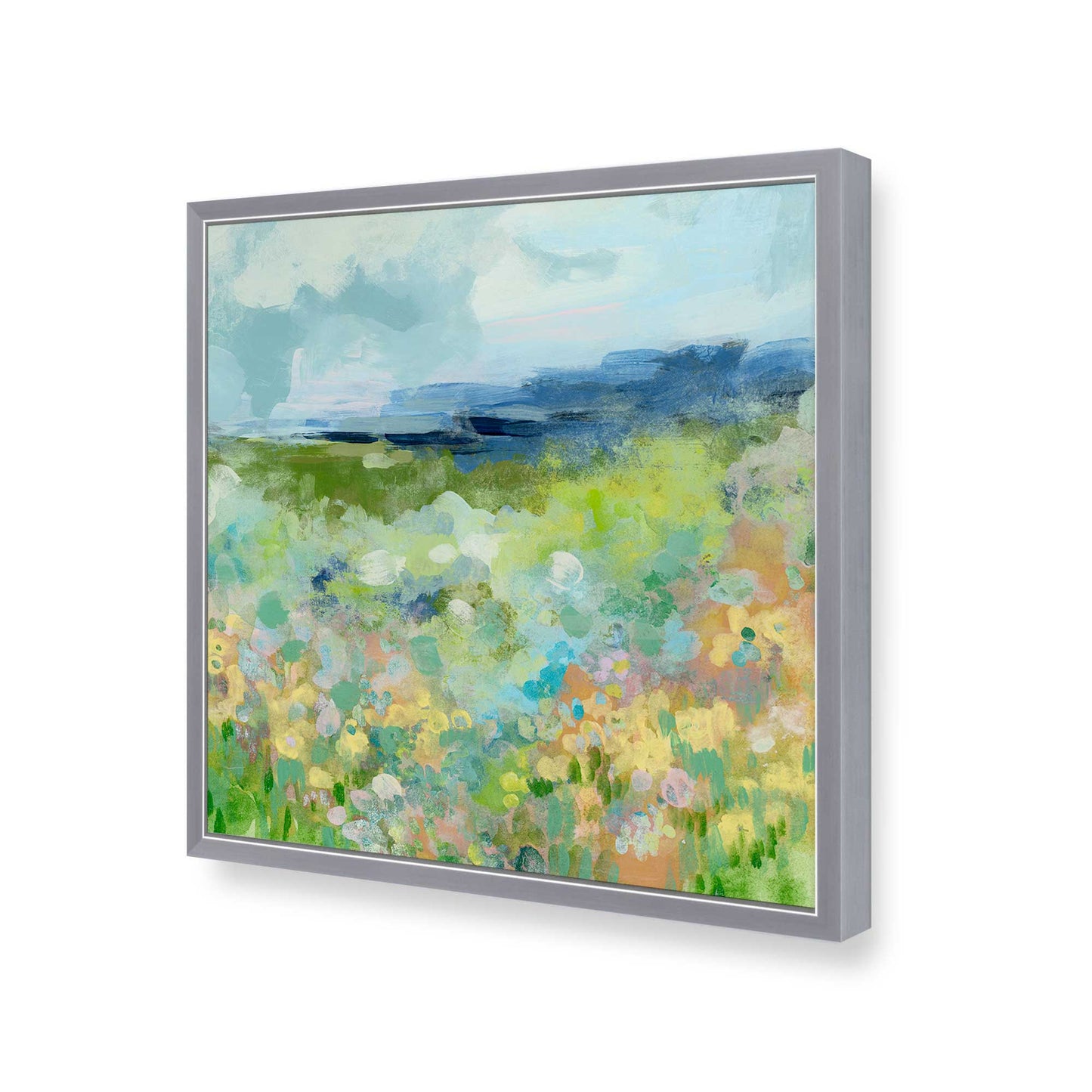 [Color:Polished Chrome], Picture of art in a Polished Chrome frame of the corner