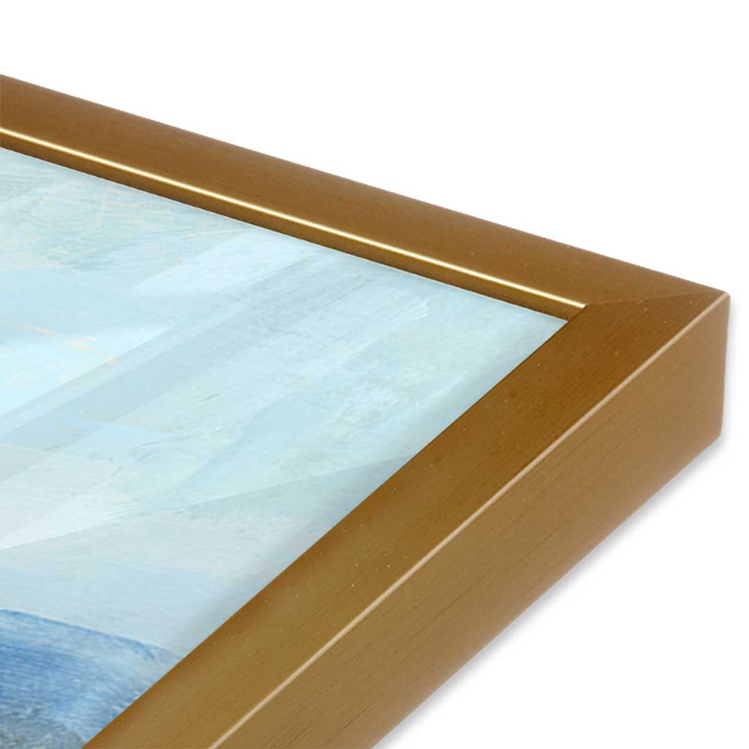 [Color:Polished Gold], Picture of art in a Polished Gold frame at an angle