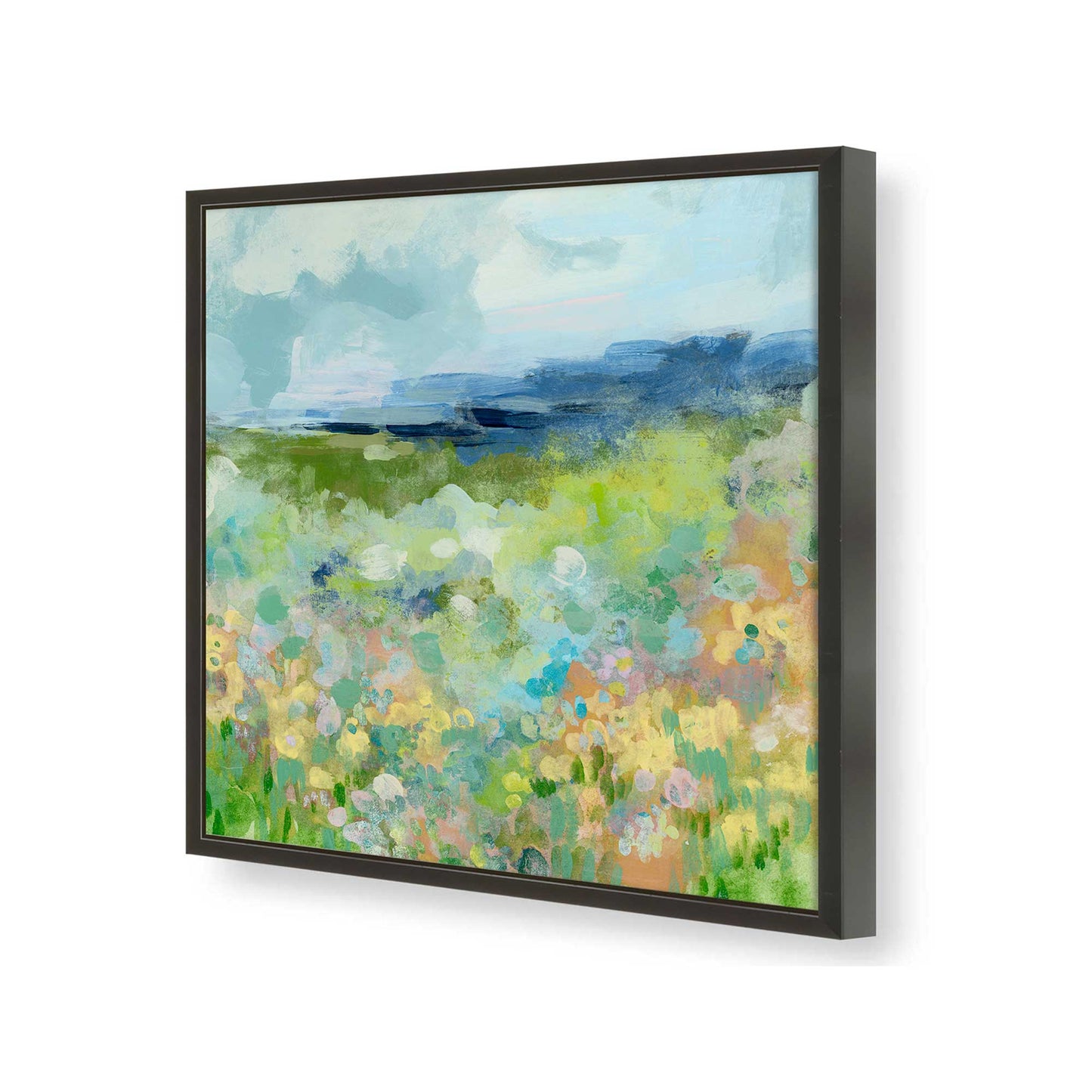 [Color:Satin Black], Picture of art in a Satin Black frame of the corner