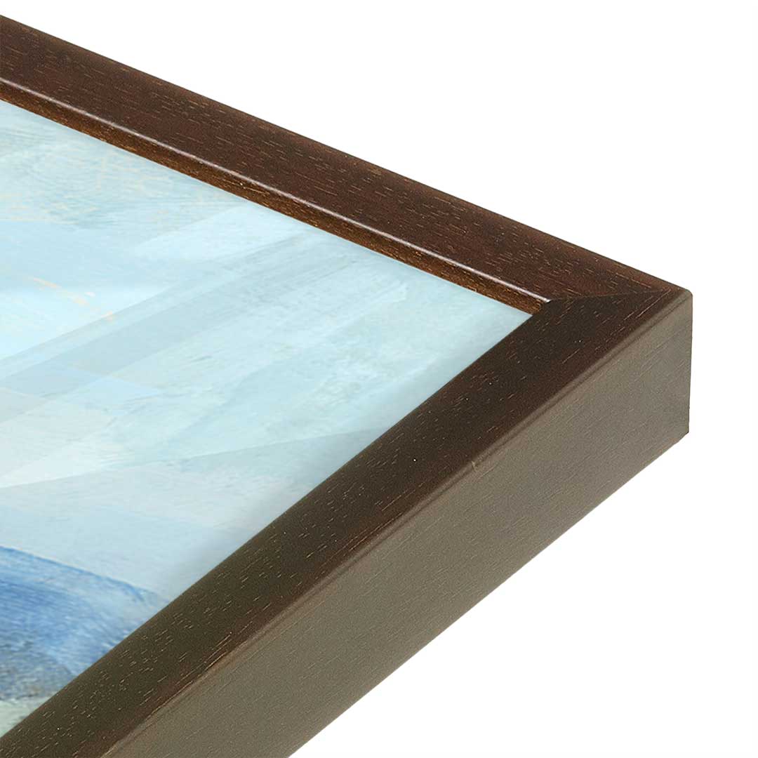 [Color:Espresso], Picture of art in a Espresso frame at an angle