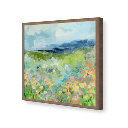 [Color:Walnut], Picture of art in a Walnut frame of the corner