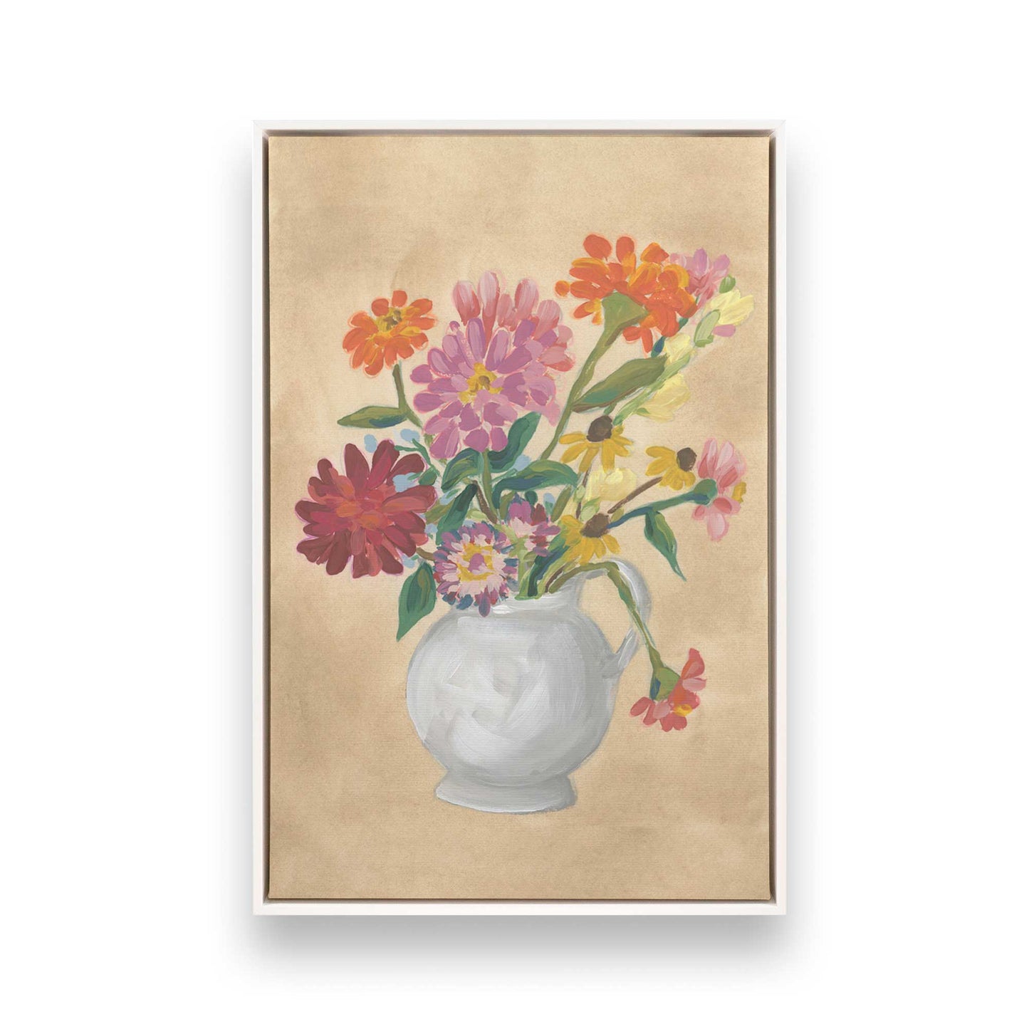 [Color:Opaque White], Picture of art in a White frame