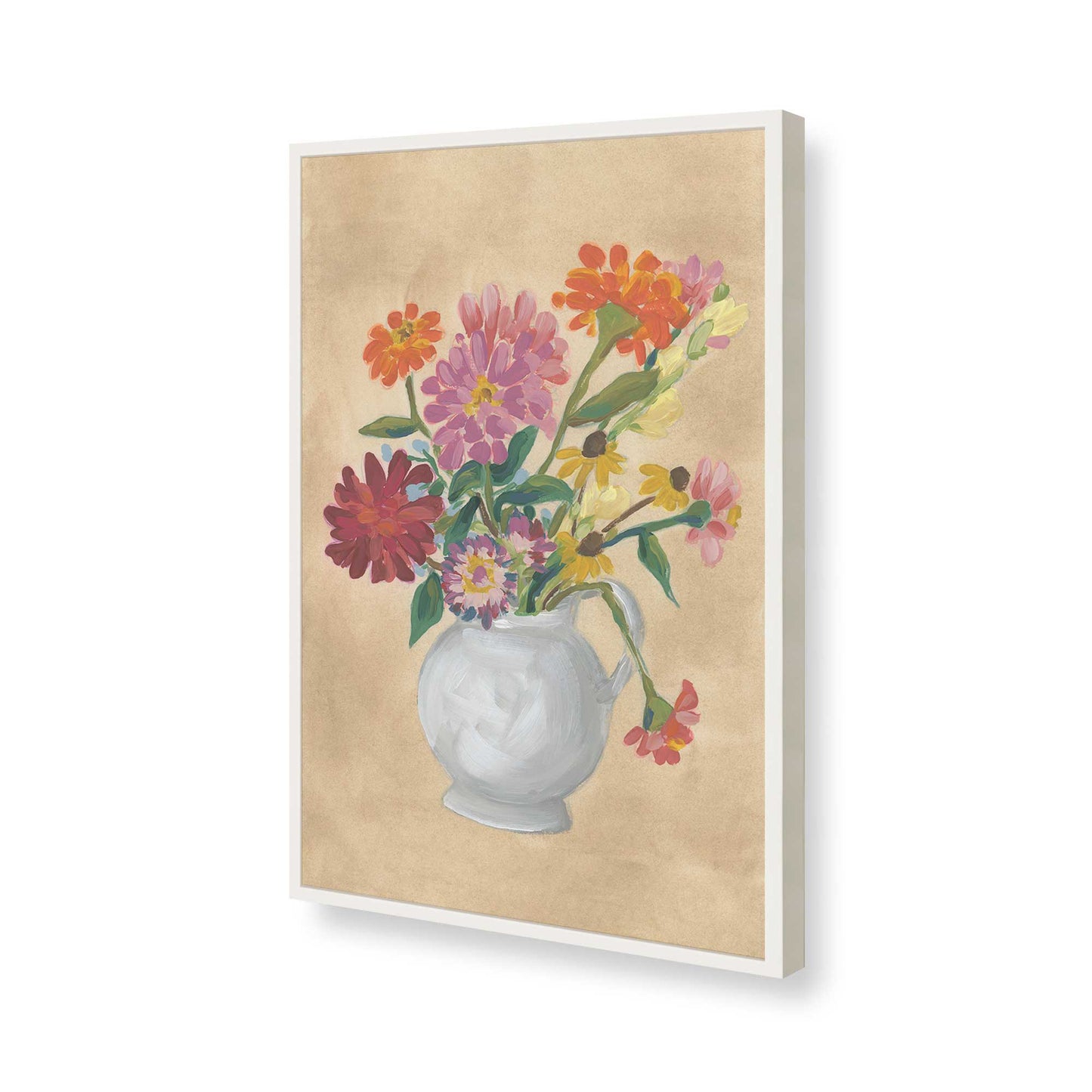 [Color:Opaque White], Picture of art in a Opaque White frame of the corner