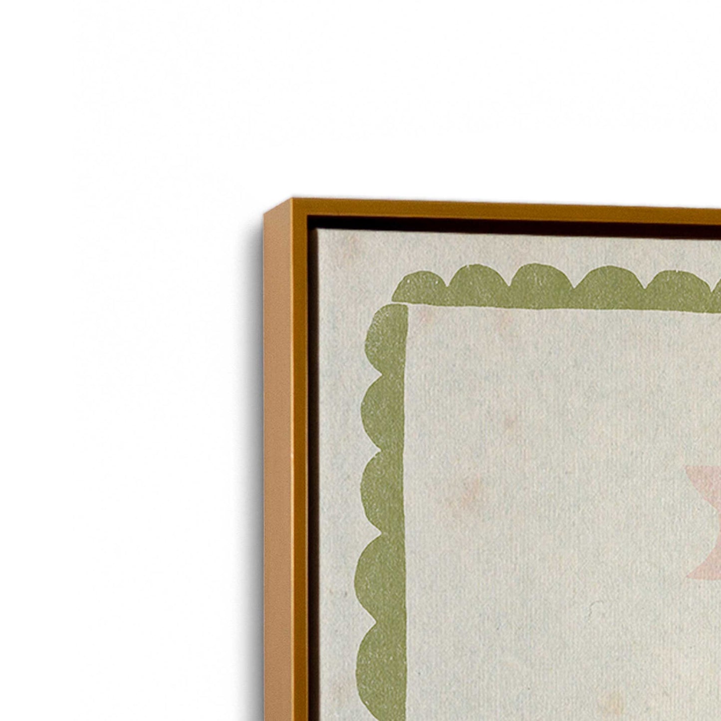 [Color:Polished Gold], Picture of art in a Polished Gold frame at an angle