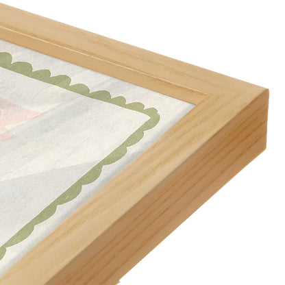 [Color:American Maple], Picture of art in a American Maple frame at an angle