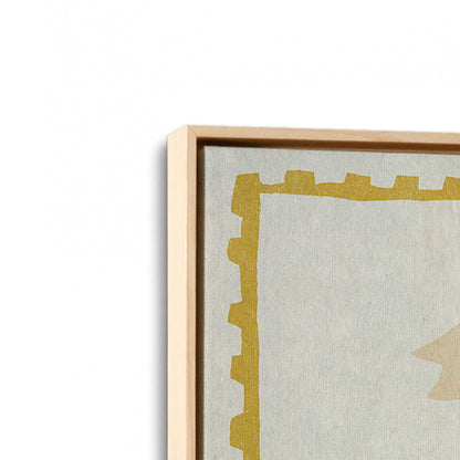 [Color:American Maple], Picture of art in a American Maple frame at an angle