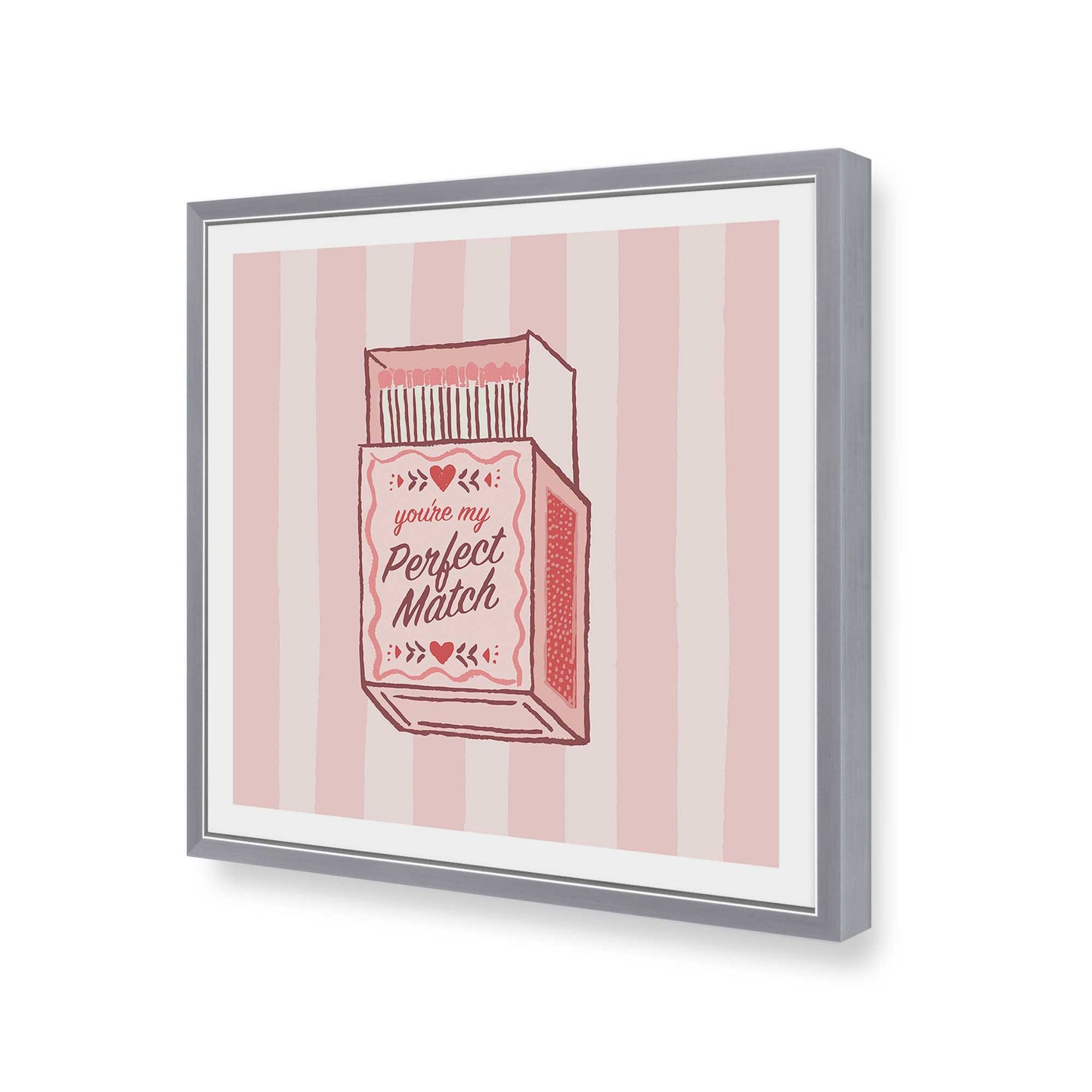 [Color:Polished Chrome], Picture of art in a Polished Chrome frame of the corner