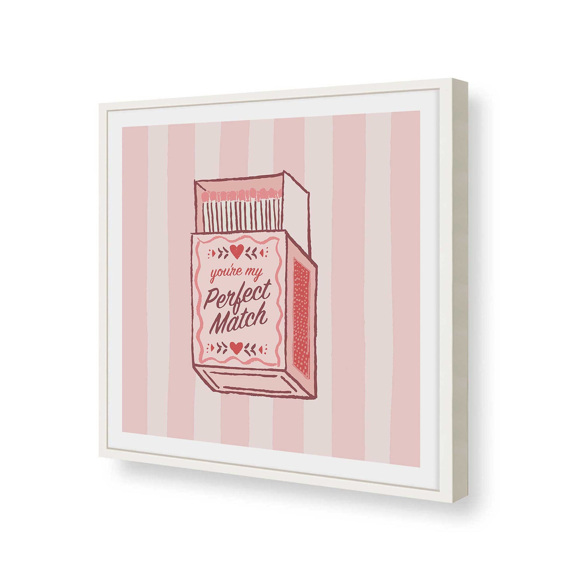 [Color:Opaque White], Picture of art in a Opaque White frame of the corner