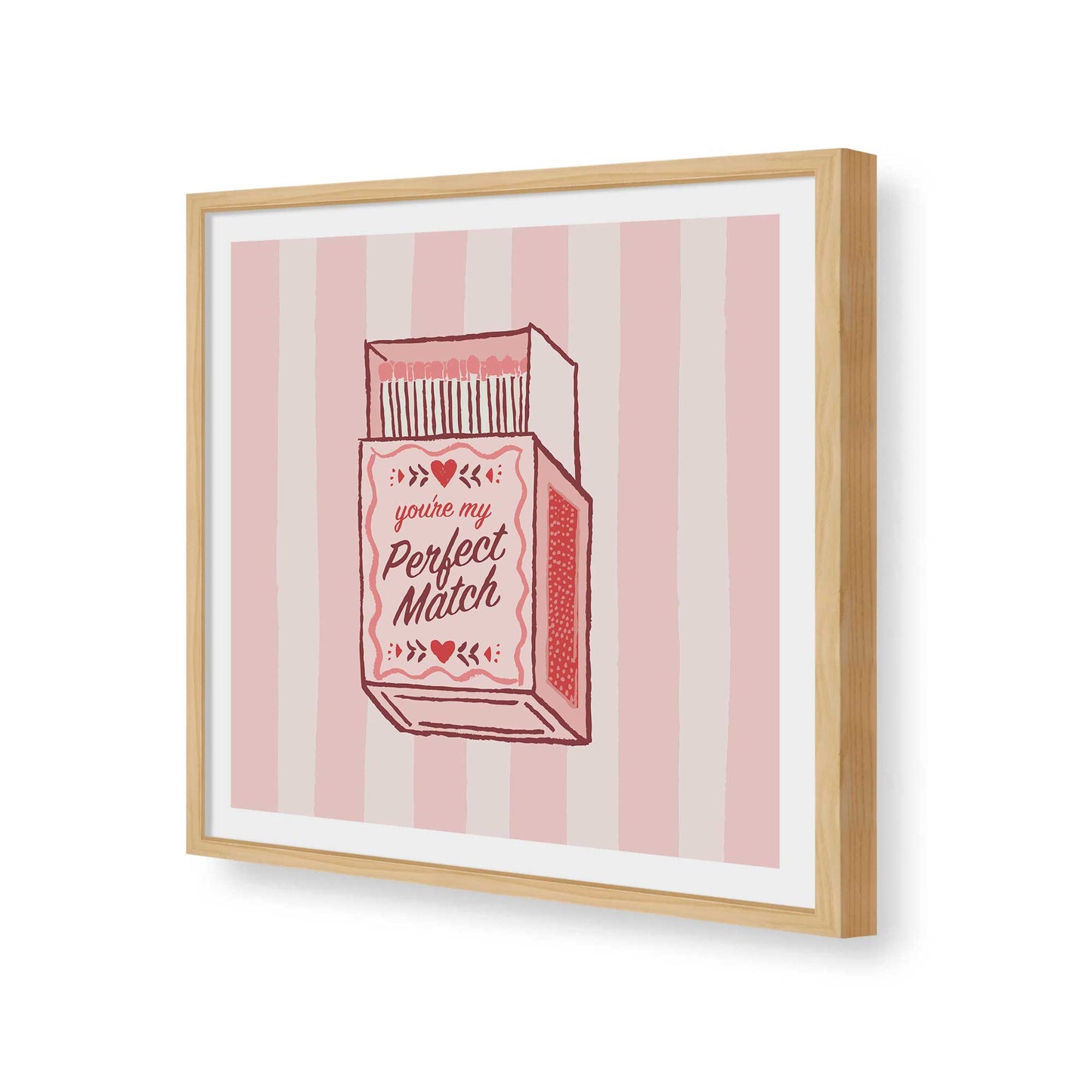 [Color:American Maple], Picture of art in a American Maple frame of the corner