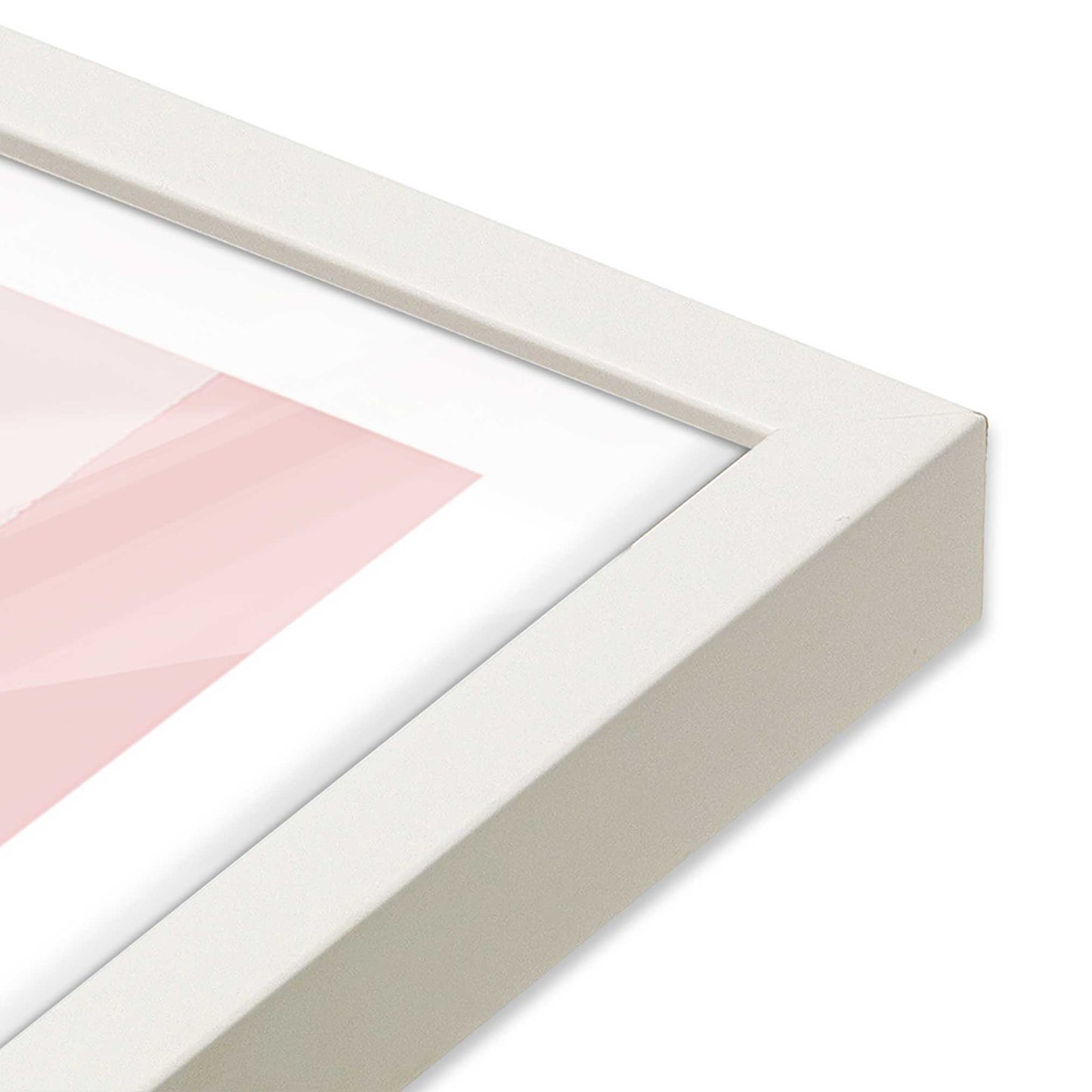 [Color:Opaque White], Picture of art in a Opaque White frame at an angle