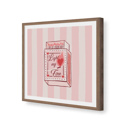 [Color:Walnut], Picture of art in a Walnut frame of the corner