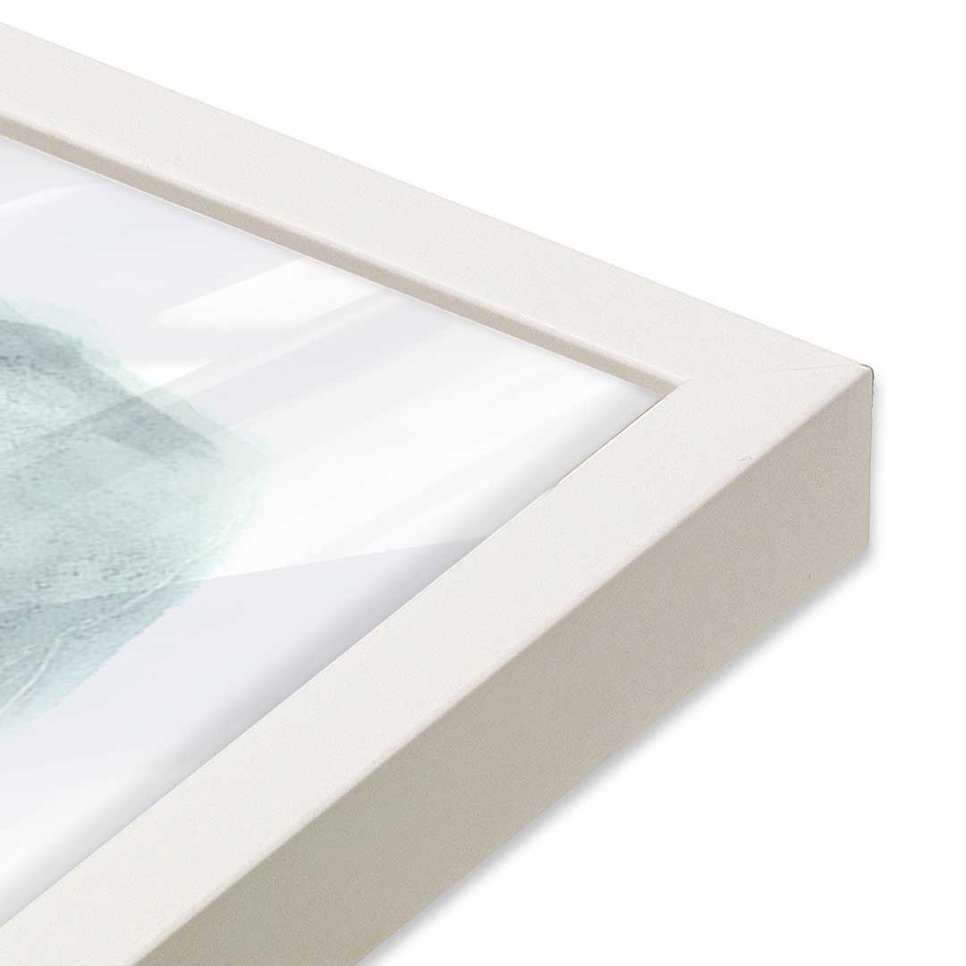 [Color:Opaque White], Picture of art in a Opaque White frame at an angle