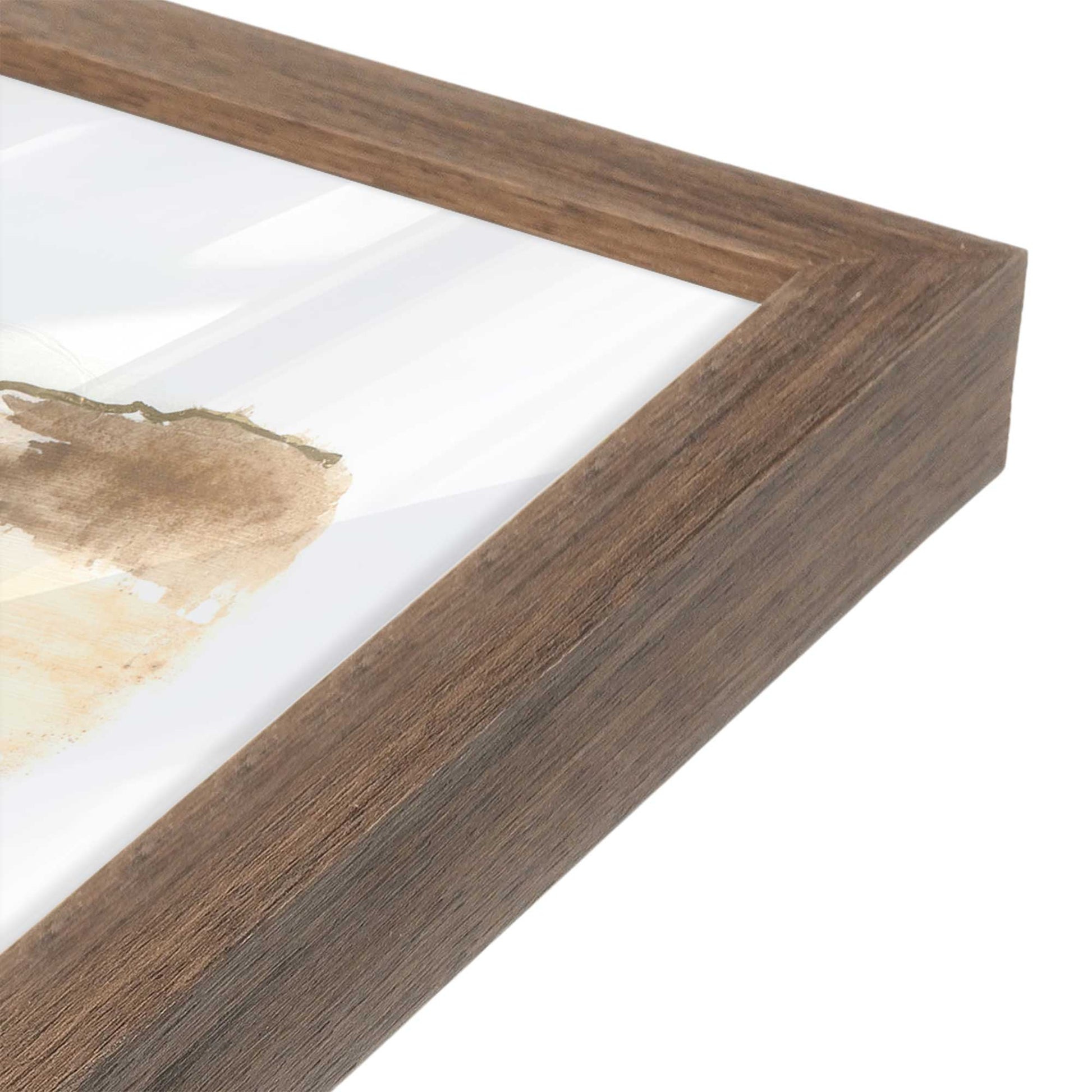 [Color:Walnut], Picture of art in a Walnut frame at an angle