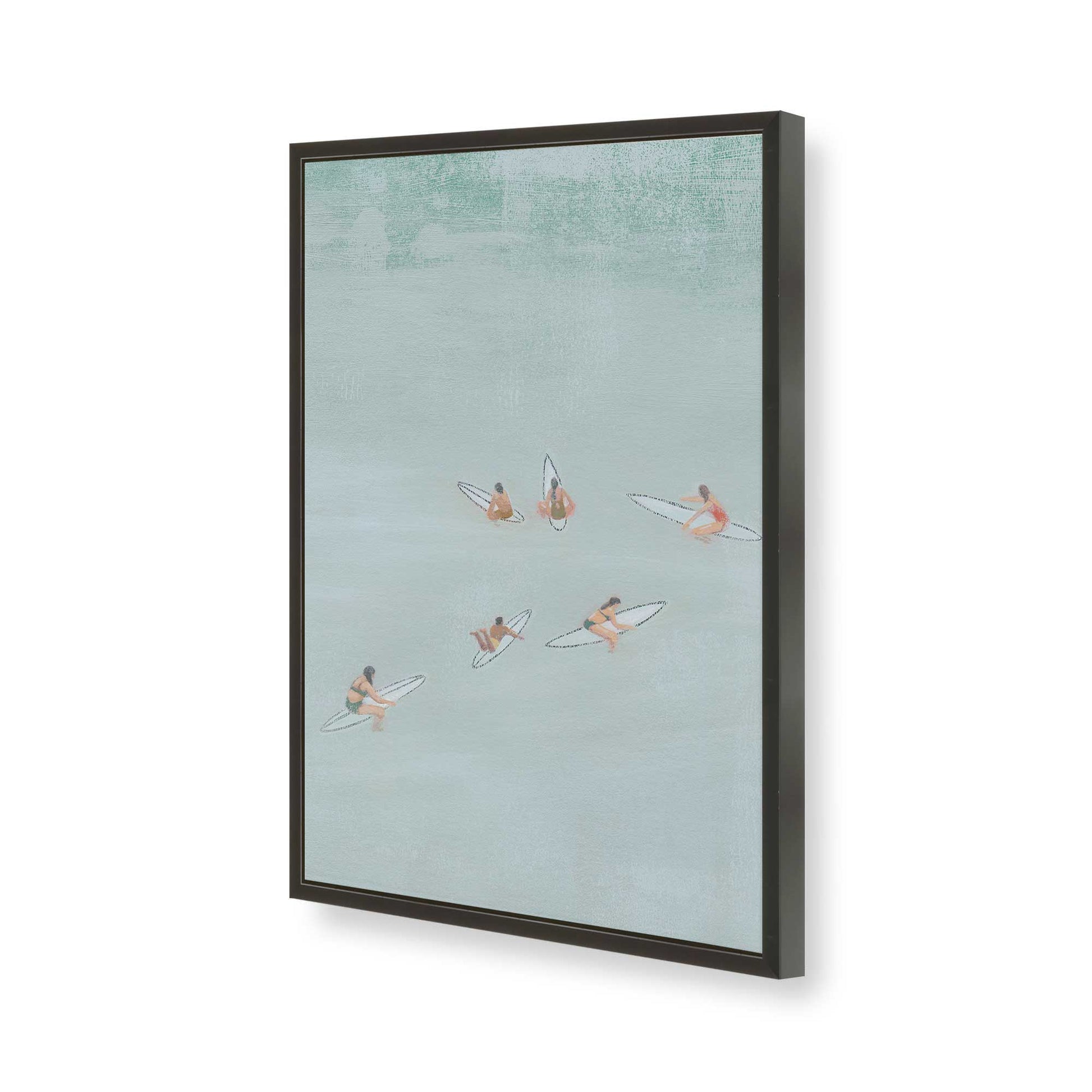 [Color:Satin Black], Picture of art in a Satin Black frame of the corner