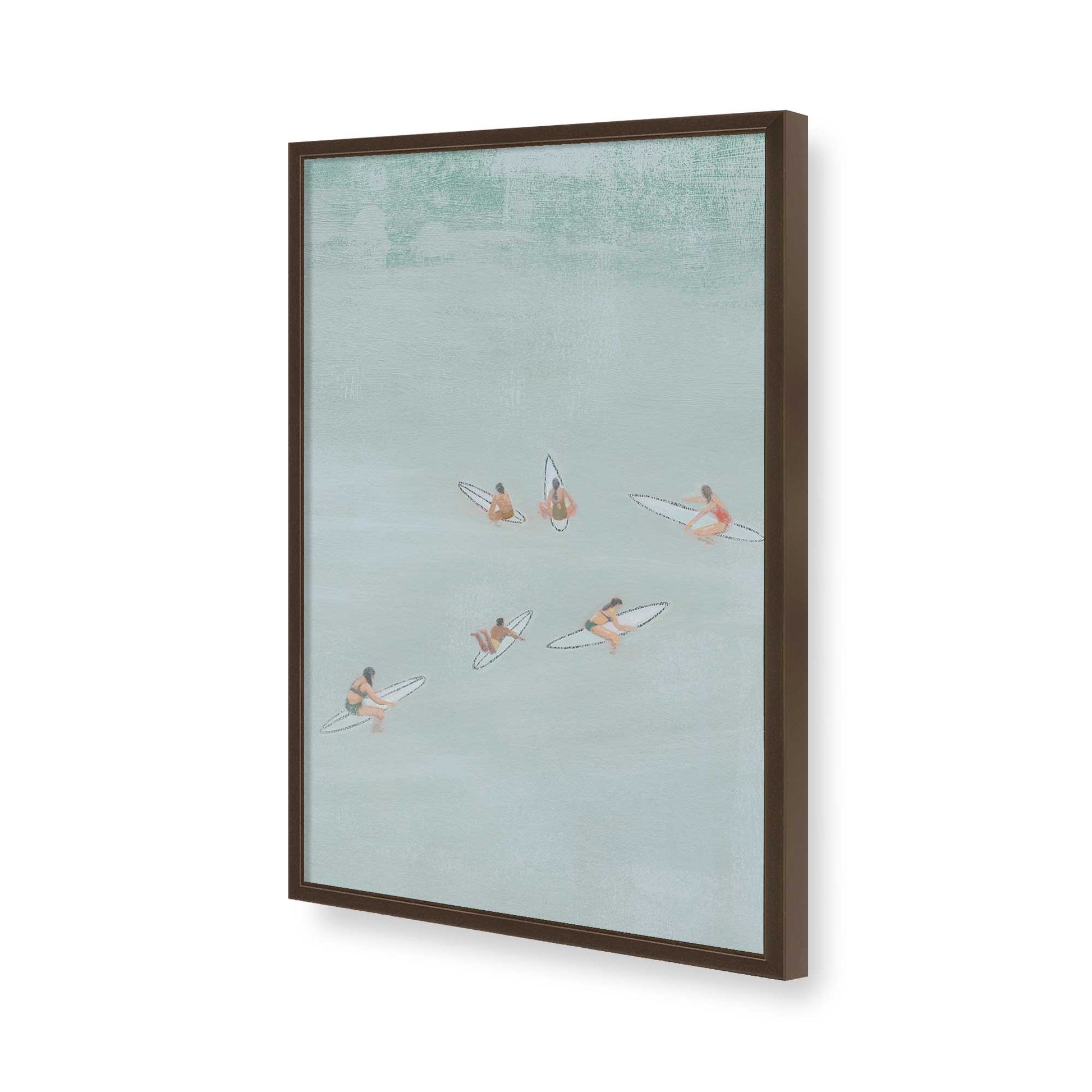 [Color:Brown], Picture of art in a Brown frame of the corner