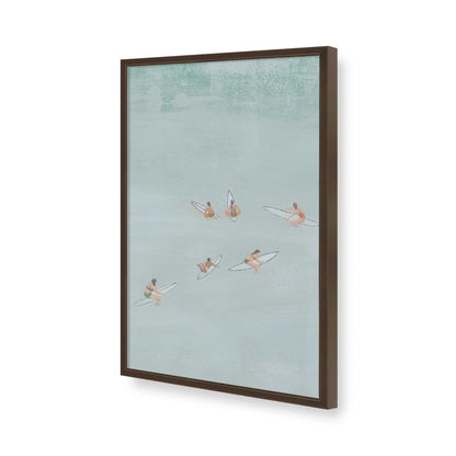 [Color:Brown], Picture of art in a Brown frame of the corner