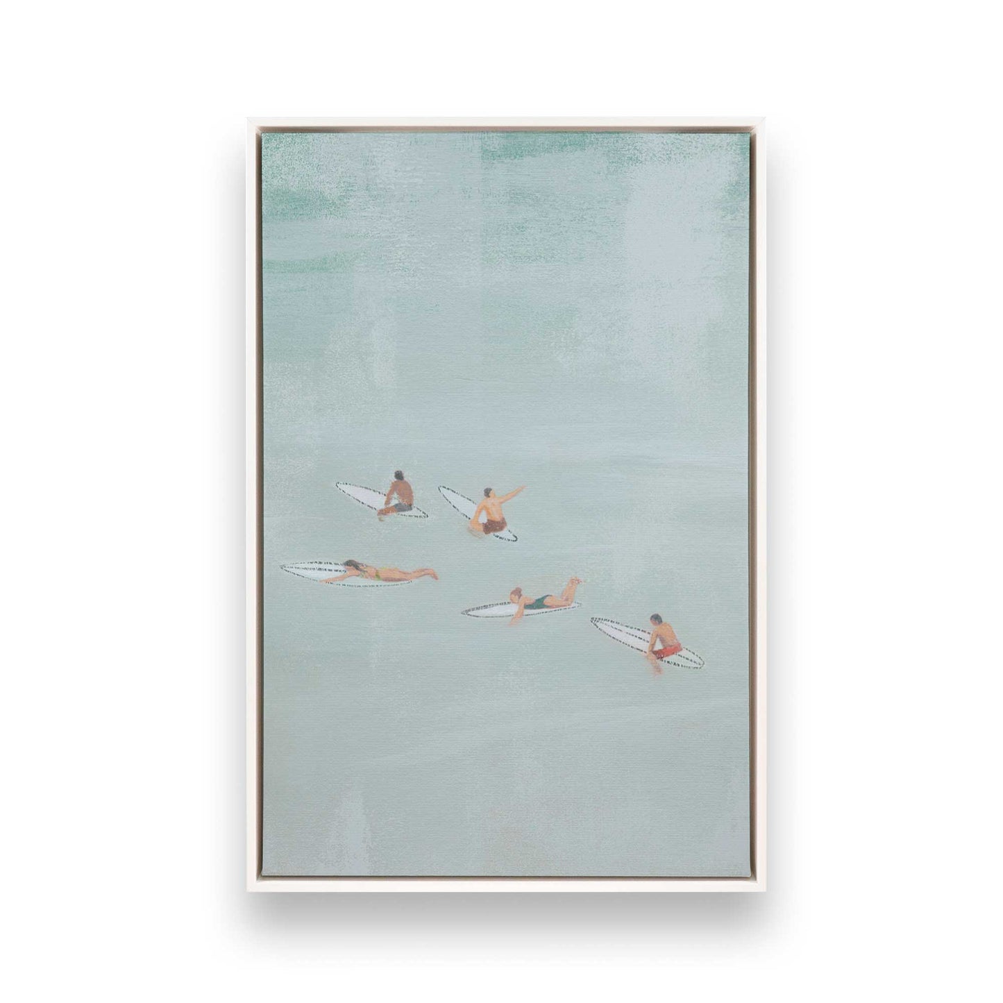 [Color:Opaque White], Picture of art in a White frame