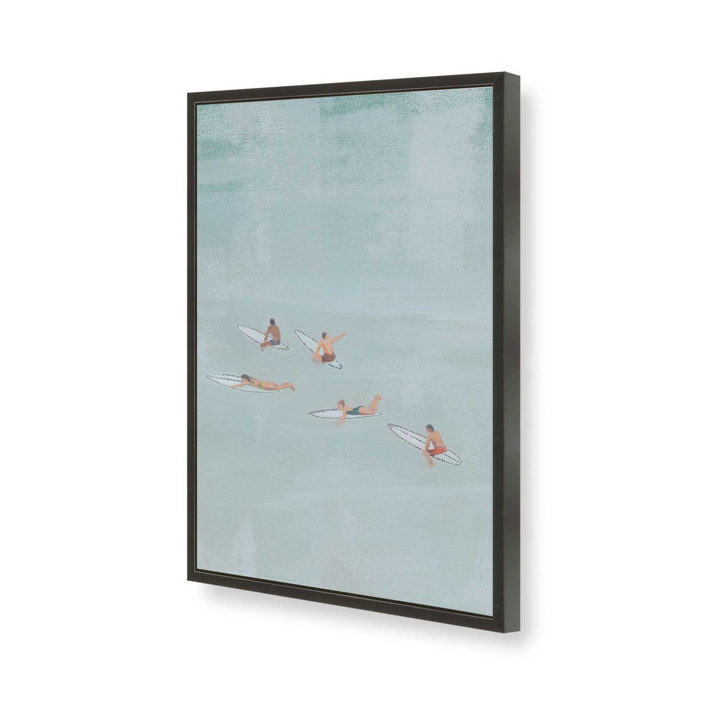 [Color:Satin Black], Picture of art in a Satin Black frame of the corner