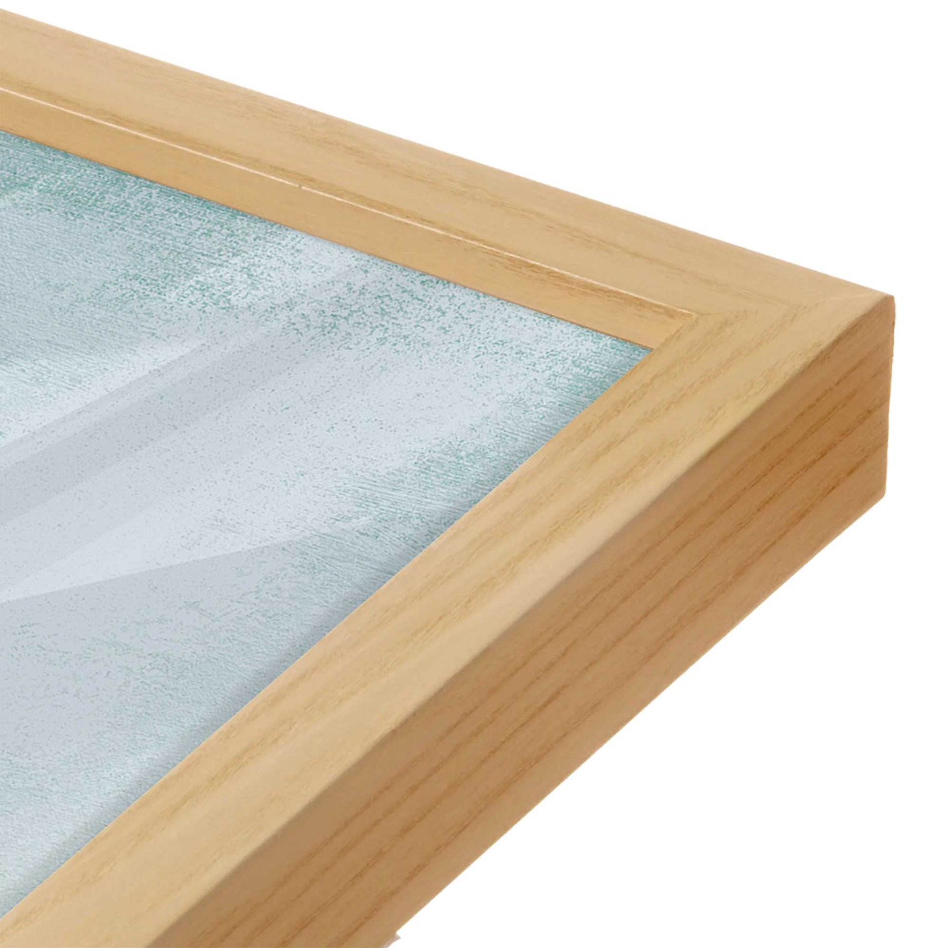 [Color:American Maple], Picture of art in a American Maple frame at an angle