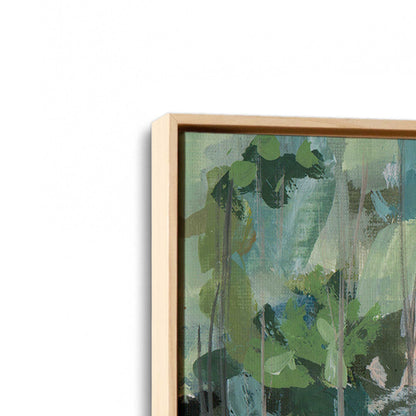 [Color:American Maple], Picture of art in a American Maple frame at an angle